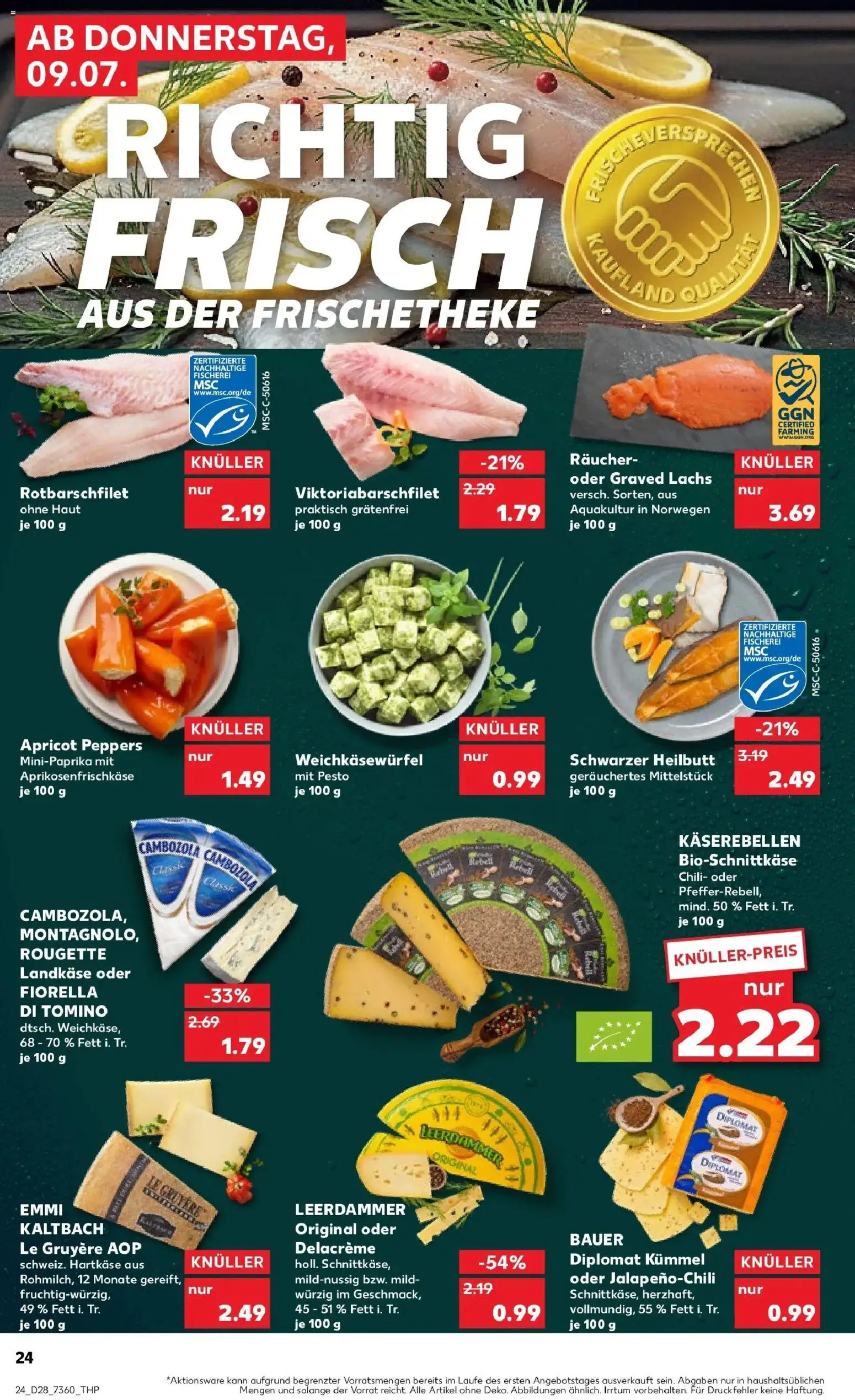 Kaufland Kaufland: Mo-Mi Der Wochenstart – gültig ab 05.07.2026 | Seite: 33 | Produkte: Leerdammer, Lachs, Chili
