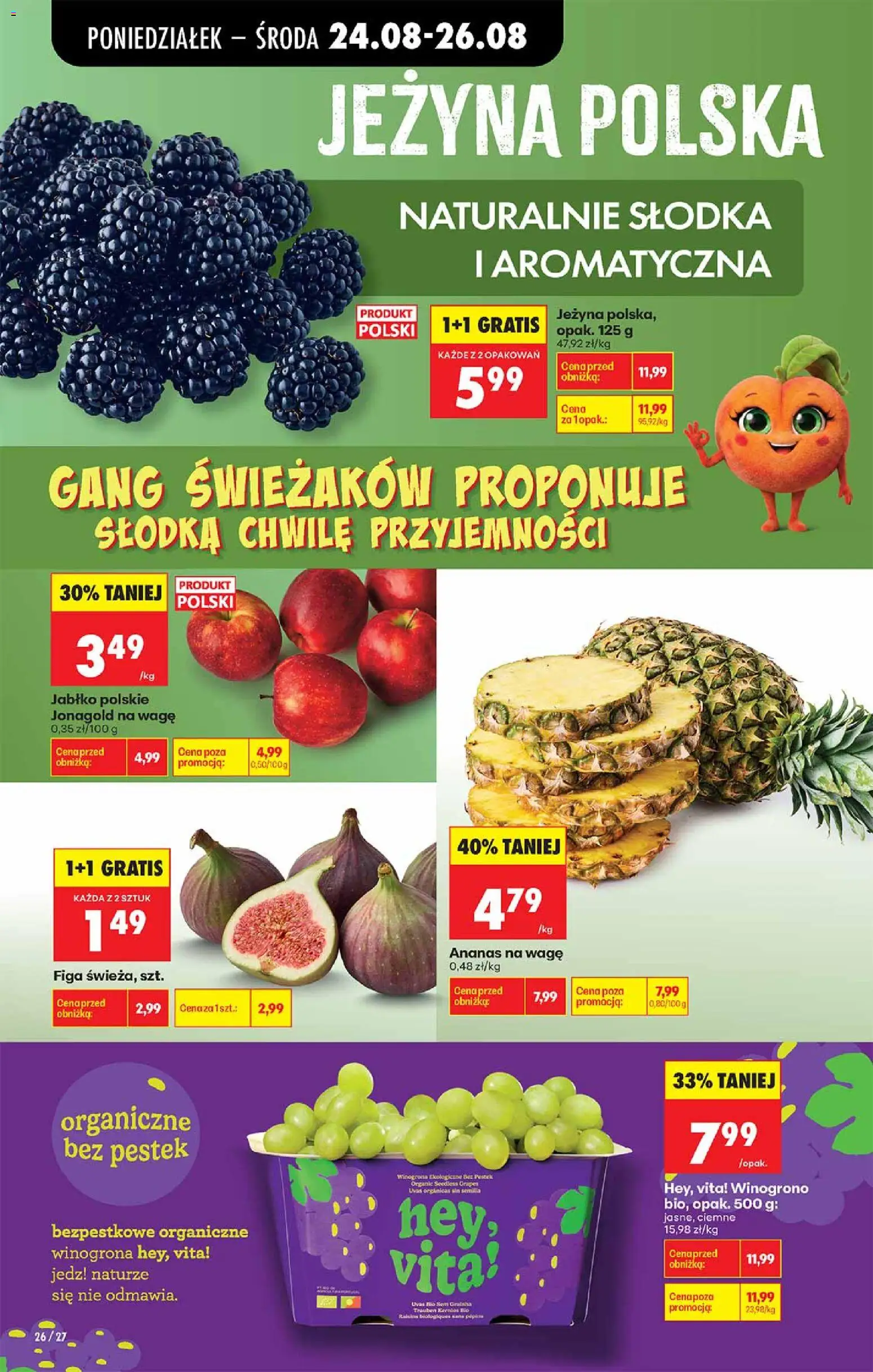 Biedronka Polsko leták od 24.08.2026 | Strana: 26 | Produkty: Ananas