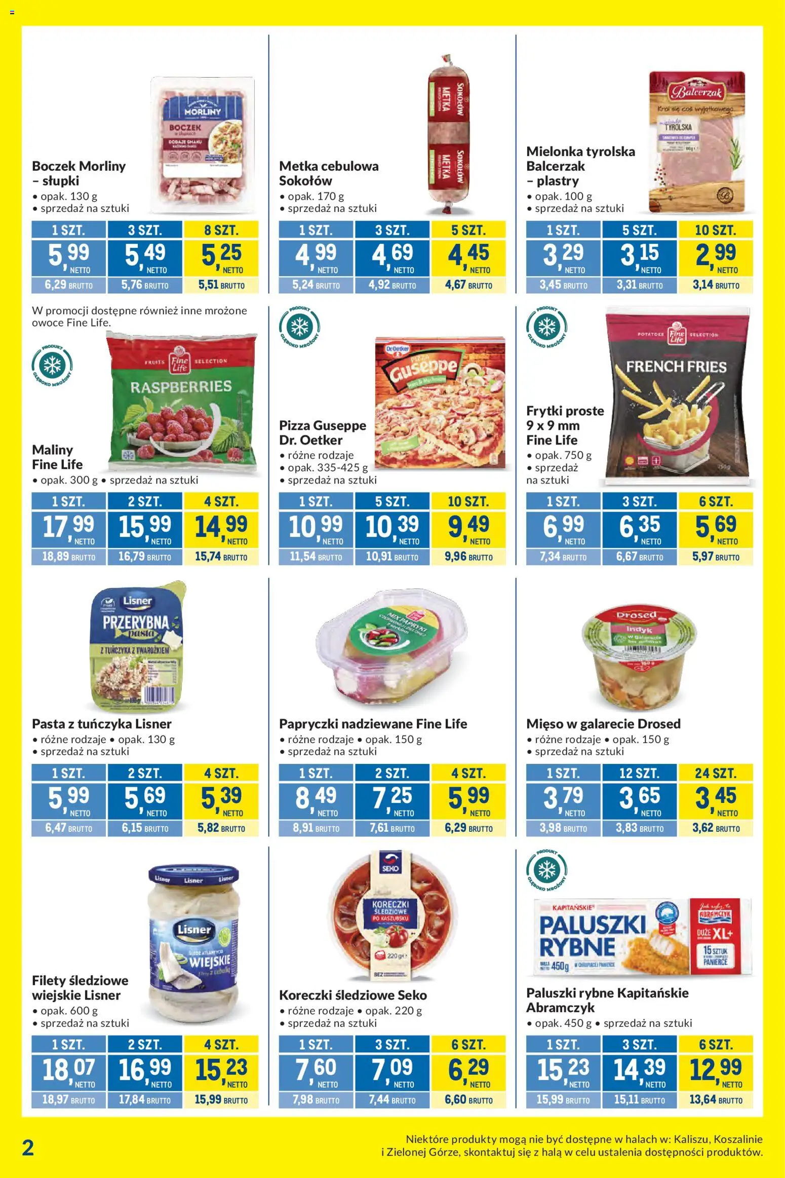 Makro gazetka - Kupujesz więcej płacisz mniej od 12.05.2026 | Strona: 2 | Produkty: Mielonka tyrolska, Pizza, Frytki, Owoce
