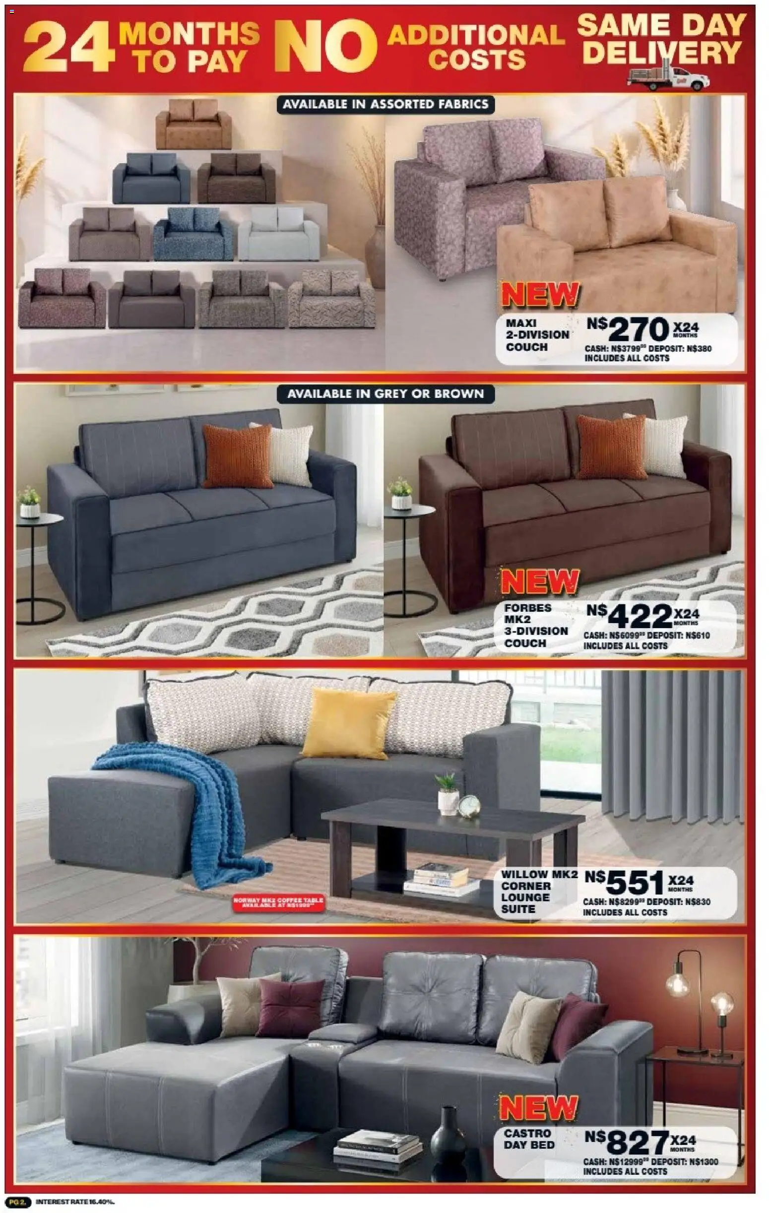 New Lewis Stores catalogue – valid from 05/10/2026 | Page: 2 | Products: Bed, Couch, Lounge suite, Coffee