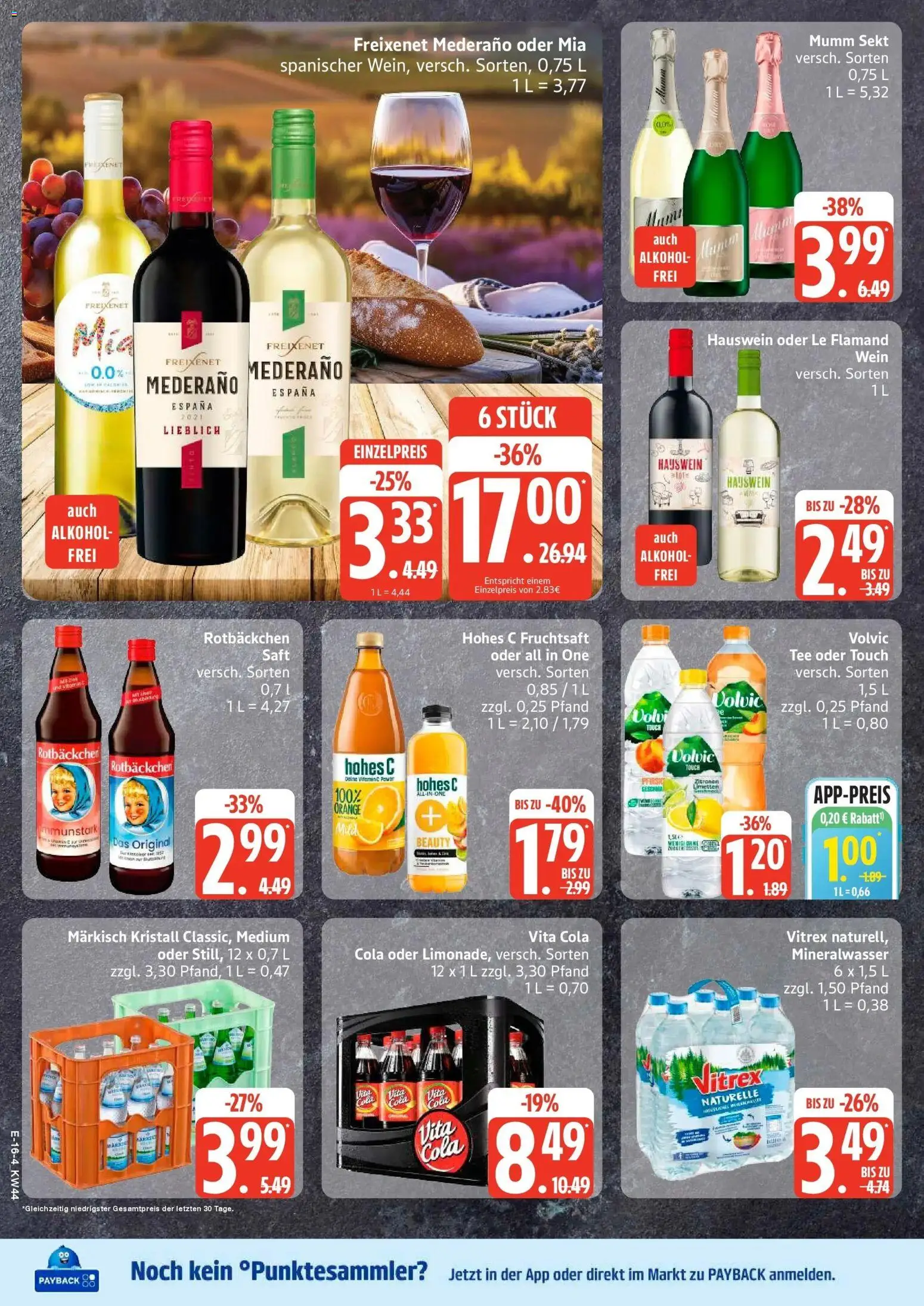Edeka Prospekt Rostock (ab 26.10.2026) » Angebote Online | Seite: 22 | Produkte: Freixenet, Freixenet mederano, Wein, Zitronen