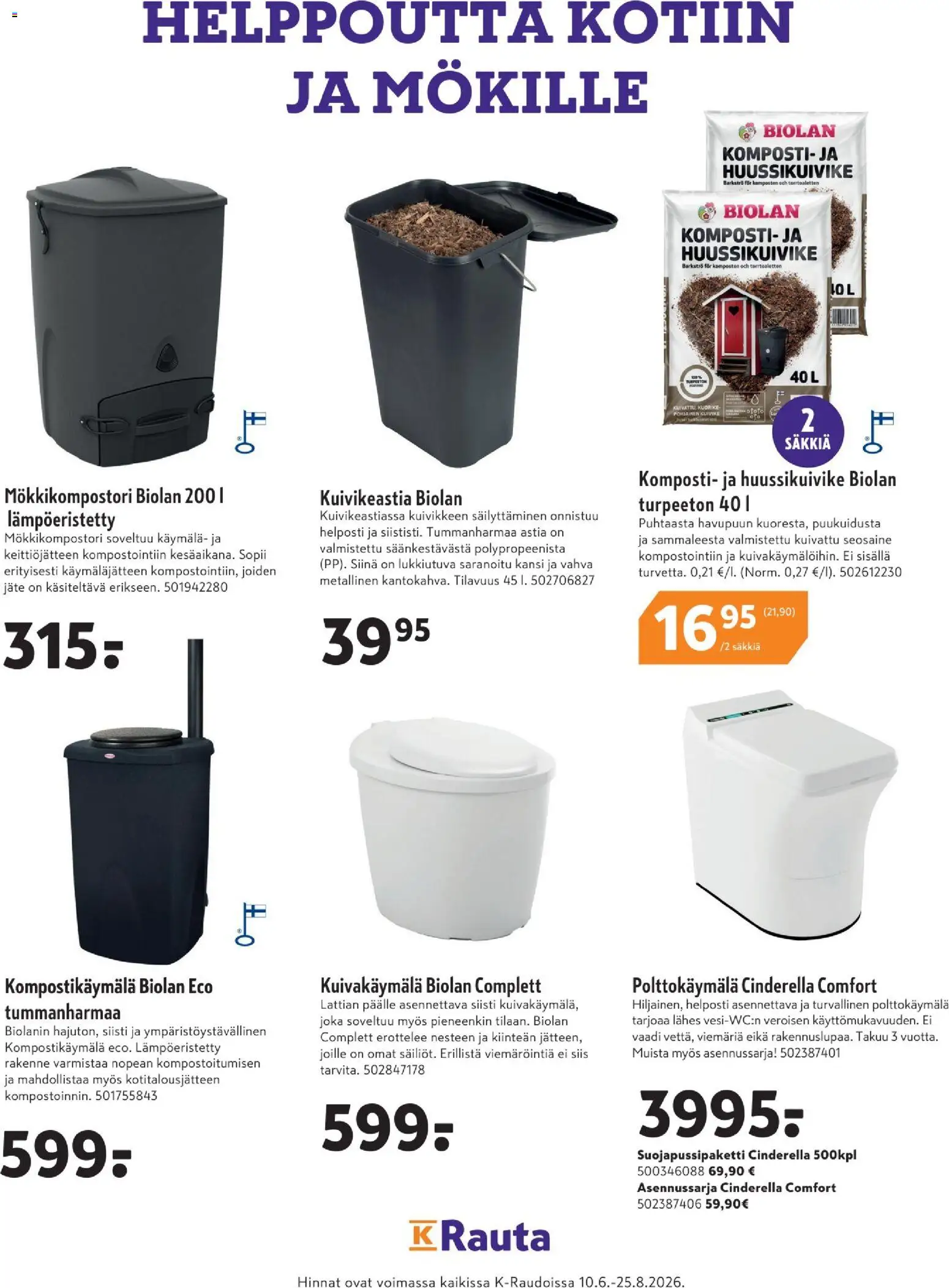 K-Market tarjoukset - Pirkka – voimassa 10.06.2026 alkaen | Sivu: 26 | Tuotteet: Kansi, Komposti