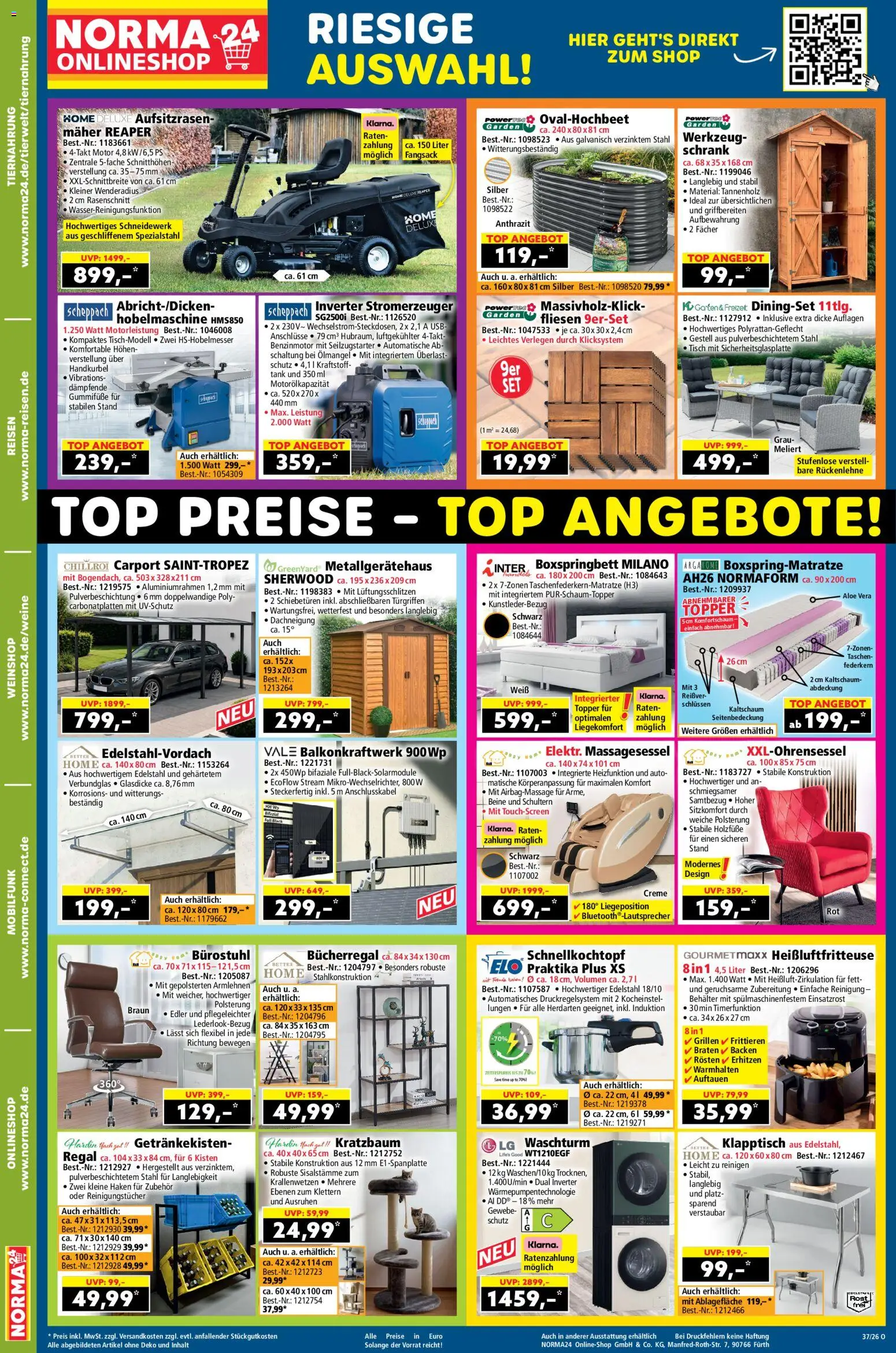 Norma Onlineshop – gültig ab 07.09.2026 | Seite: 2 | Produkte: USB, Boxspringbett, Regal, Creme
