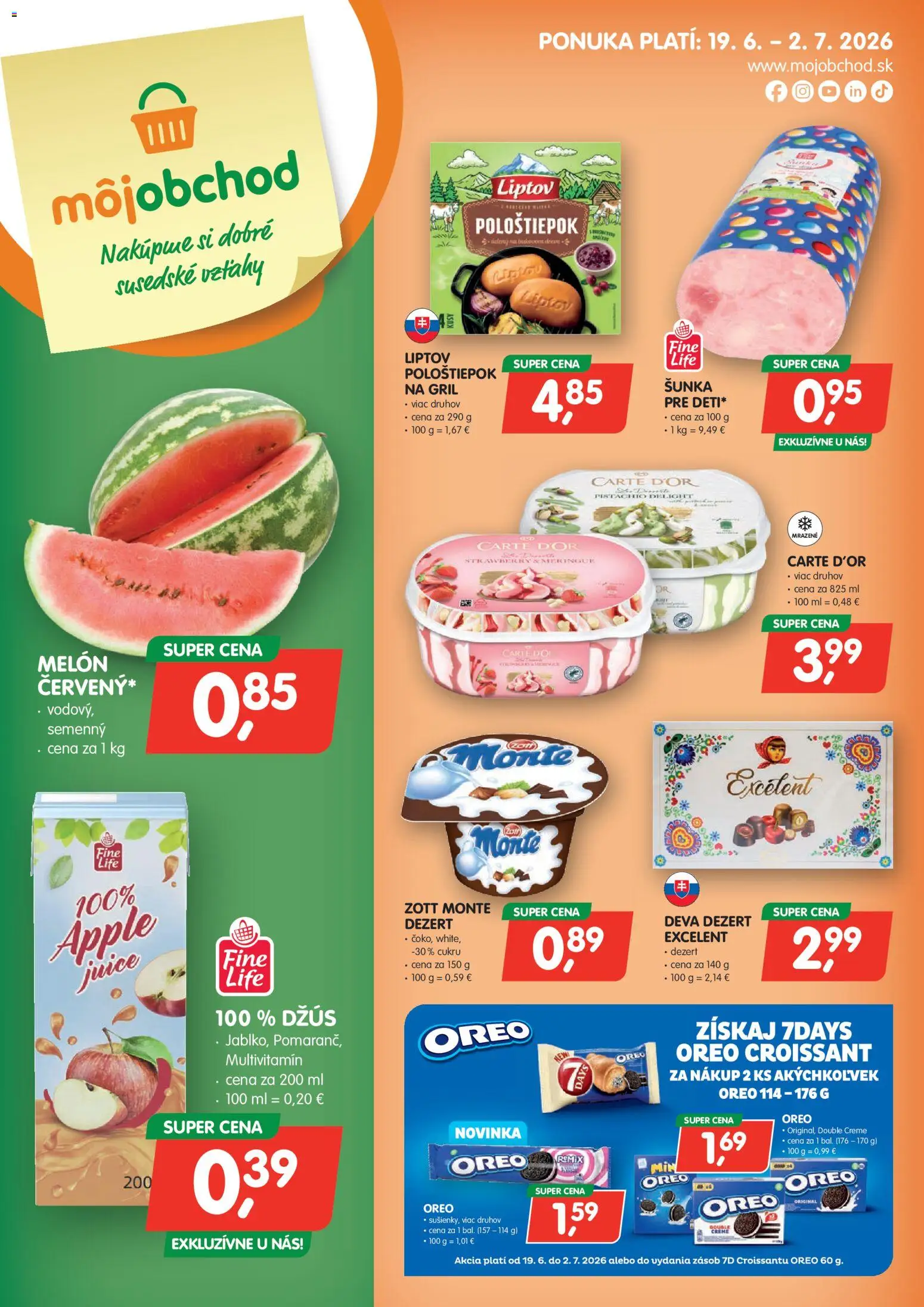 Nové Môj obchod akcie – leták je platný od 19.06.2026 | Strana: 1