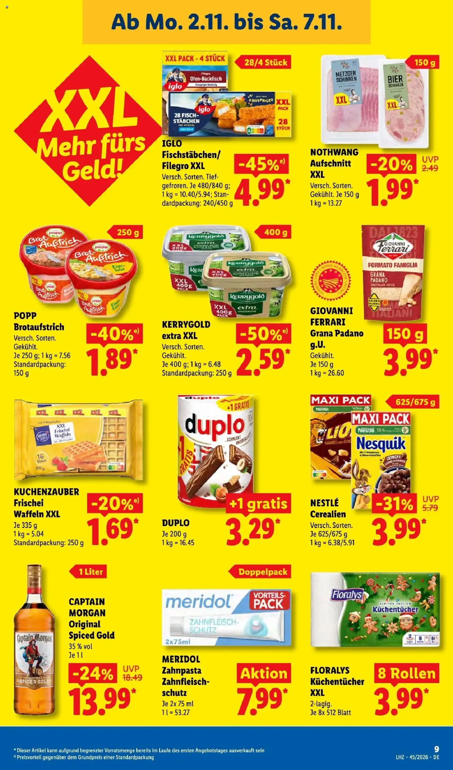 Lidl Prospekt Mahlow (ab 02.11.2026) zum Blättern » Angebote | Seite: 15 | Produkte: Eier, Rum, Brot, Schinken