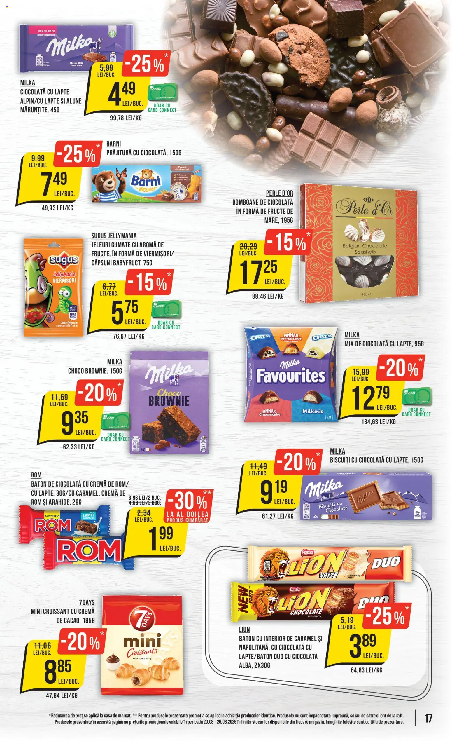 Noul catalog Mega Image – valabil de la 20.08.2026 | Pagină: 17 | Produse: Alune, Bomboane, Biscuiți, Jeleuri