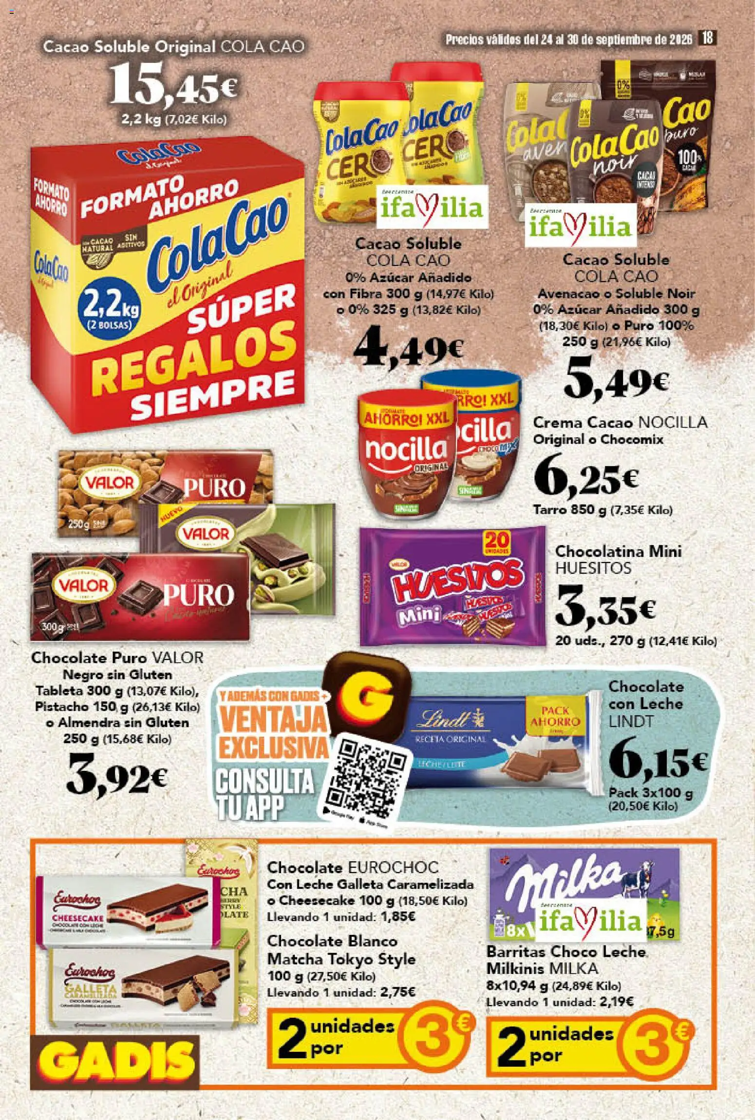 Gadis folleto │ válido desde el 24/09/2026 | Página: 18 | Productos: Leche, Azúcar, Cacao, Matcha