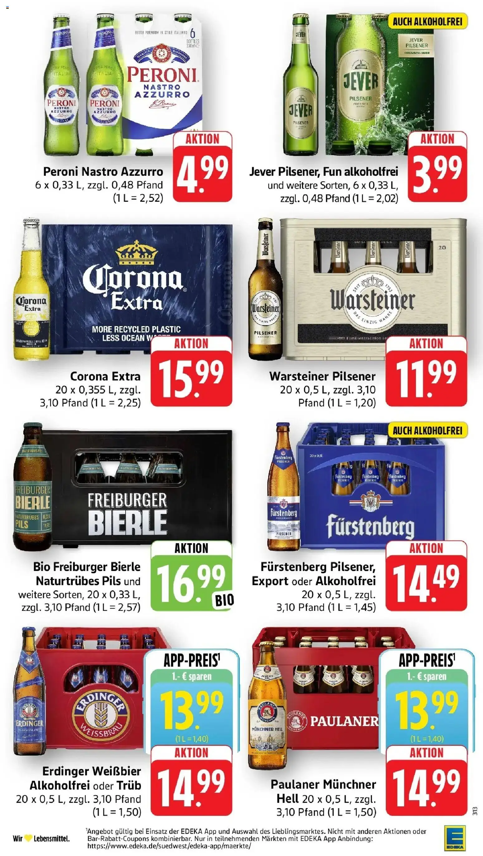 Edeka Prospekt Laufenburg (ab 17.08.2026) » Angebote Online | Seite: 31 | Produkte: Erdinger, Weißbier, Jever, Paulaner