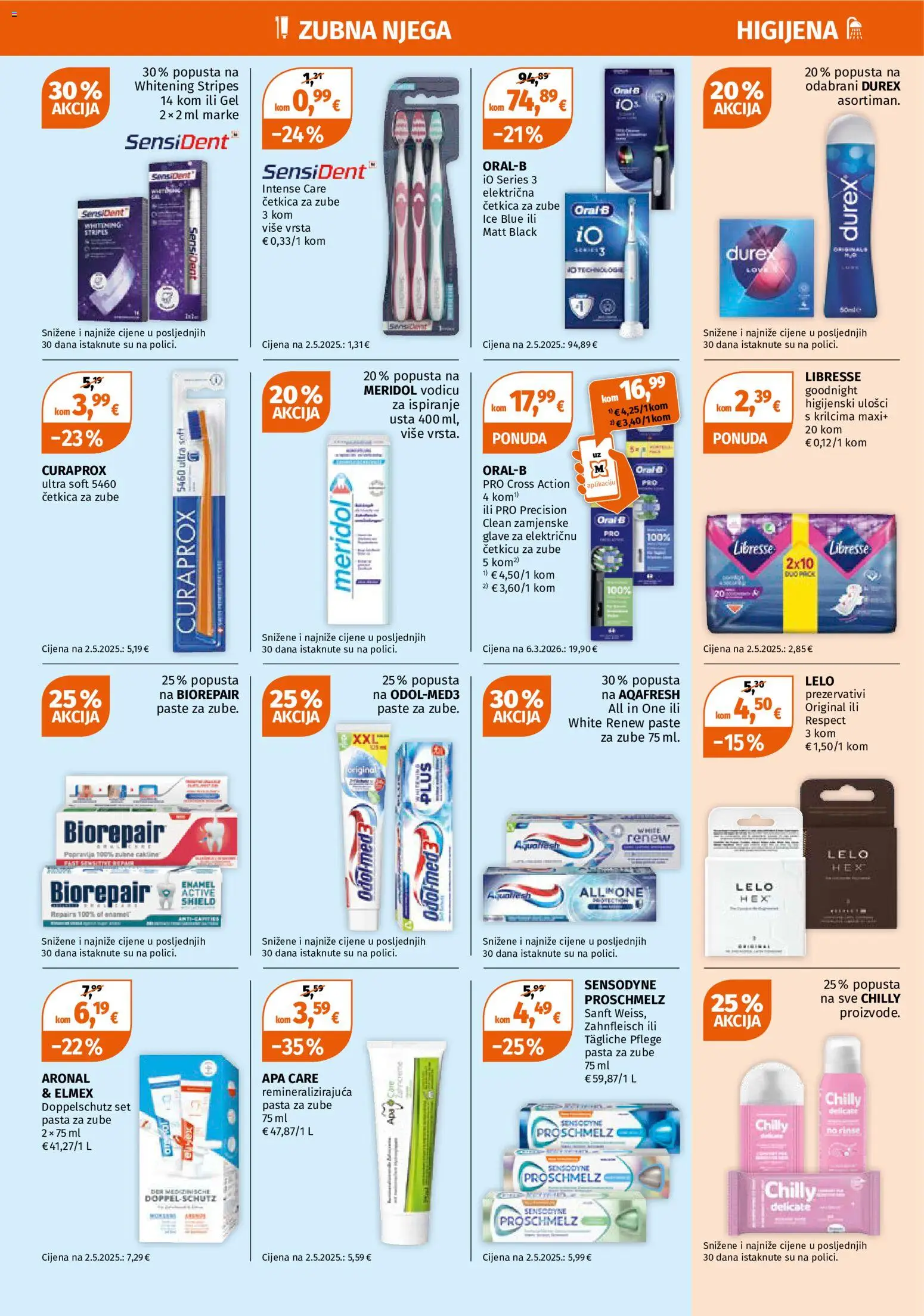 Müller katalog | vrijedi od 01.06.2026 | Stranica: 8 | Proizvodi: Električna četkica za zube, Higijenski ulošci, Četkica za zube, Sensodyne