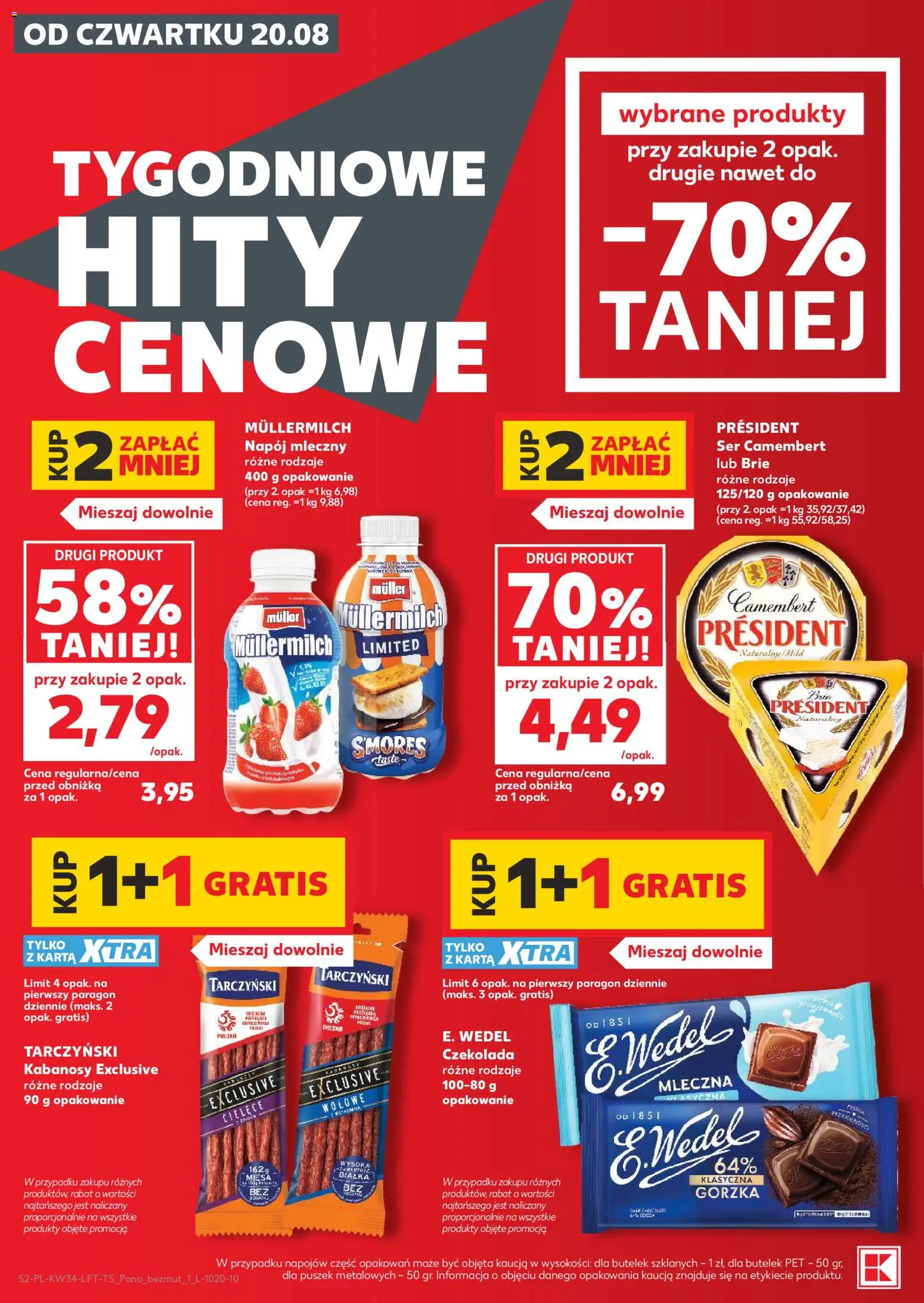 Kaufland gazetka od 20.08.2026 | Strona: 2 | Produkty: Ser camembert, Camembert, Napój mleczny, Czekolada