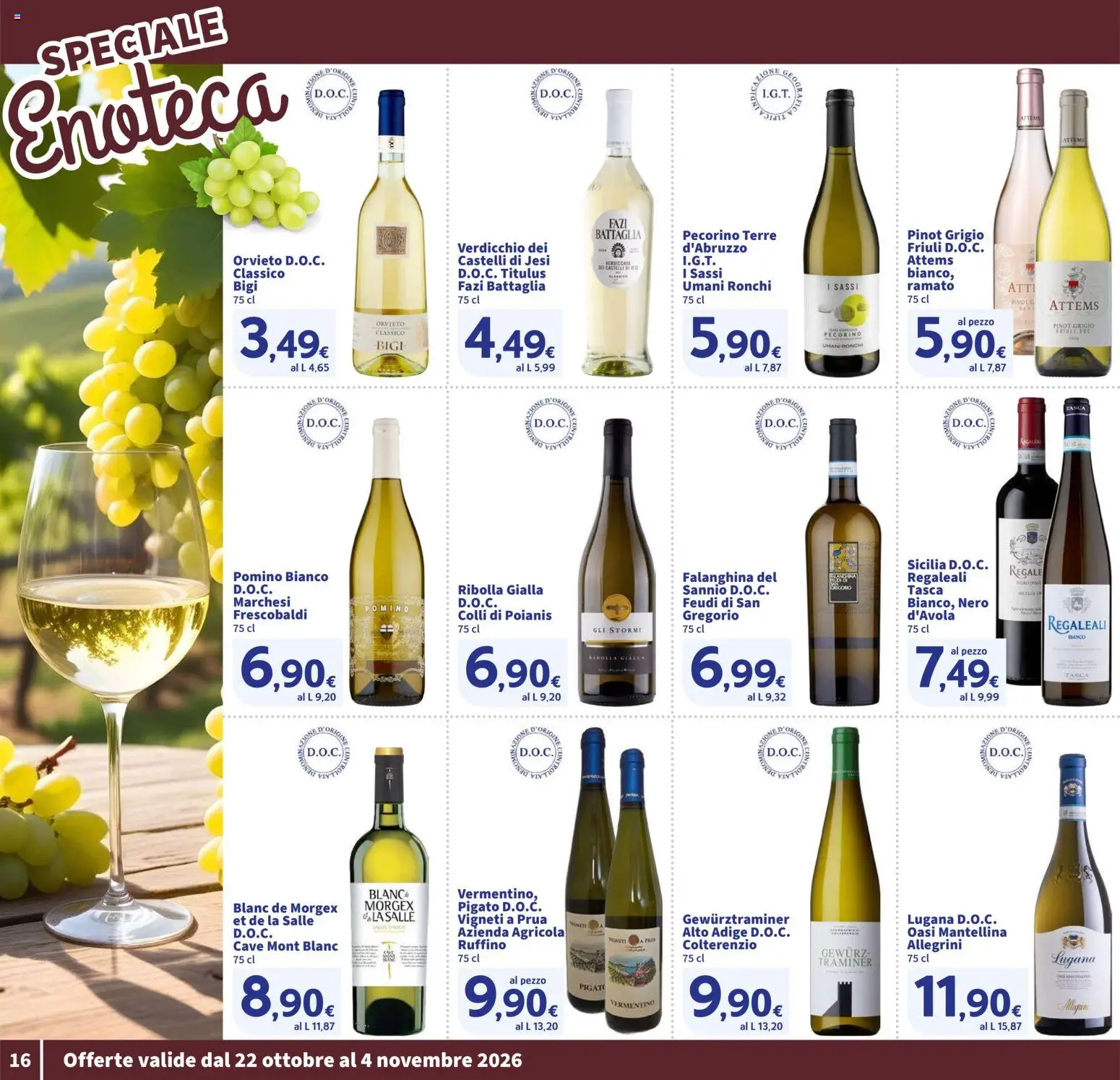 Volantino SIGMA del 22/10/2026 | Pagina: 16 | Prodotti: Enoteca, Pecorino