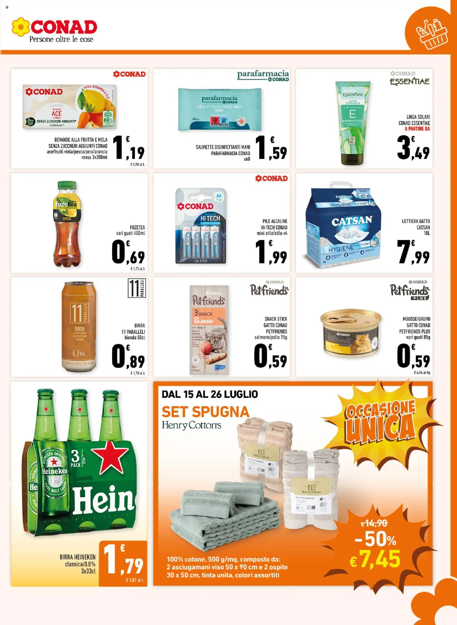 Volantino Conad del 16/07/2026 | Pagina: 13 | Prodotti: Birra, Frutta, Latte, Heineken