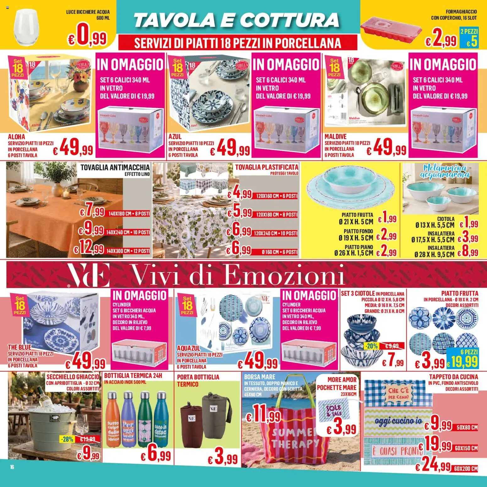 Volantino Satur del 05.06.2026 | Pagina: 16 | Prodotti: Acqua, The, Piatto, Ciotola