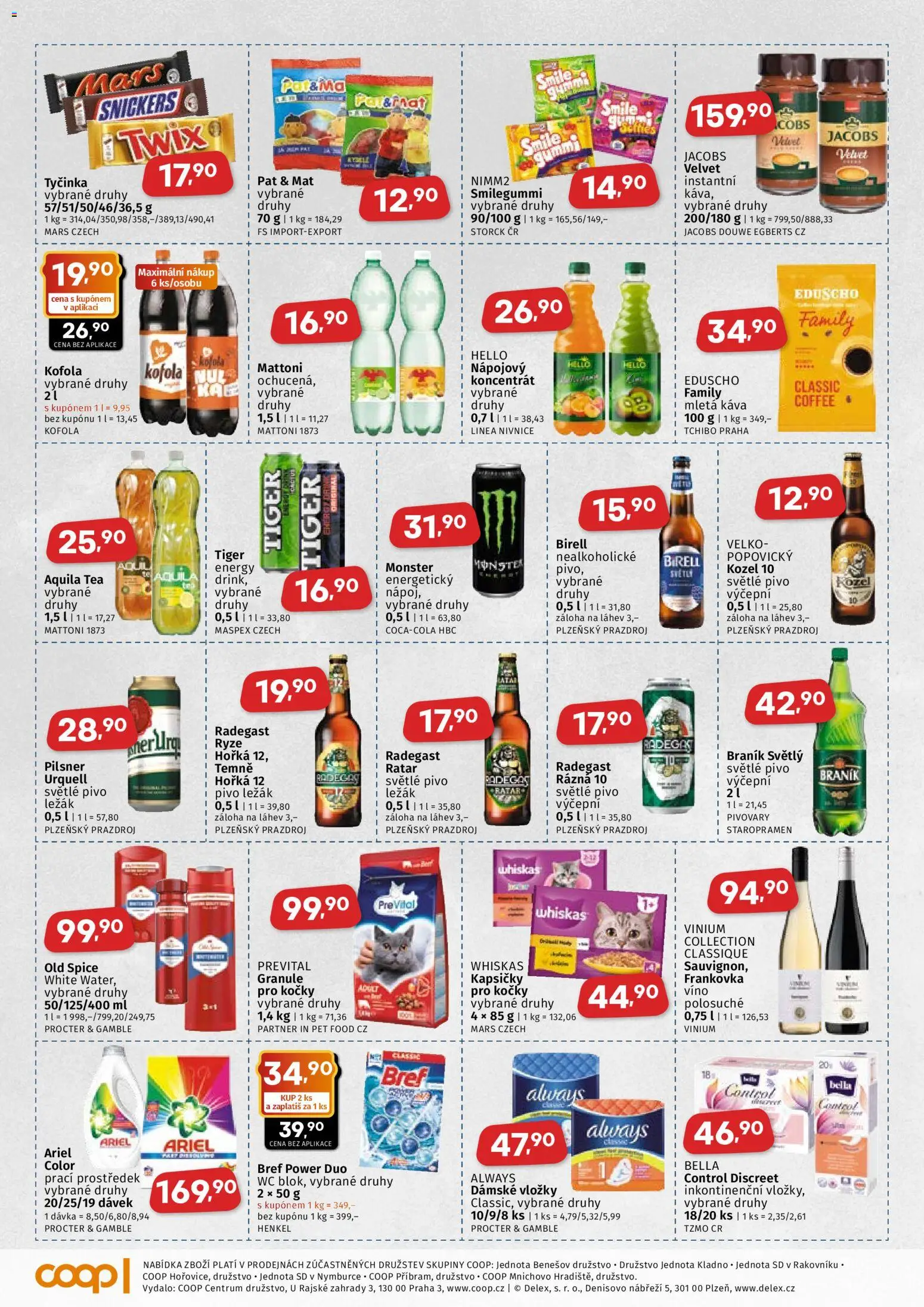 Coop leták - Středočeský region od 20.05.2026 | Strana: 3 | Produkty: Monster, Kozel 10, Douwe Egberts, Kofola