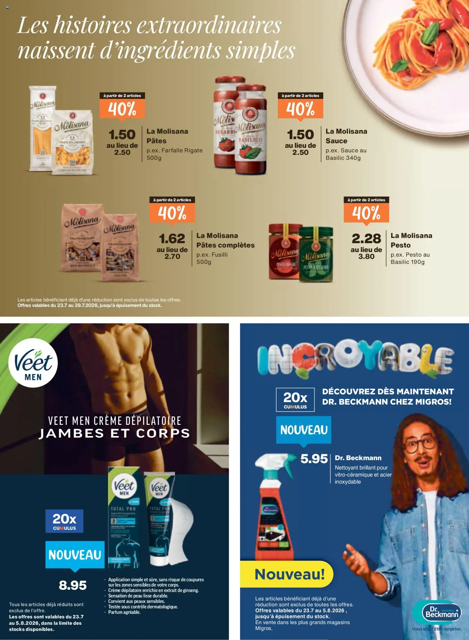 Migros aktionen Magazine FR – gültig ab 22.07.2026 | Seite: 22 | Produkte: Parfüm, Pasta, Creme