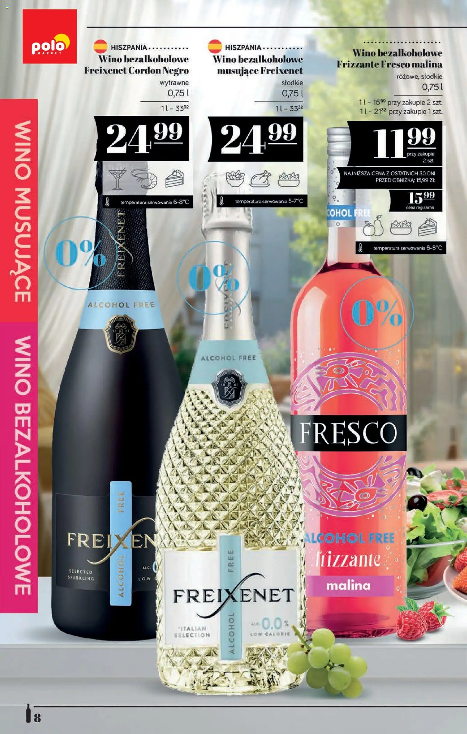 POLOmarket katalog - Alkoholi od 27.08.2026 | Strona: 8 | Produkty: Malina, Bezalkoholowe wino, Wino, Fresco