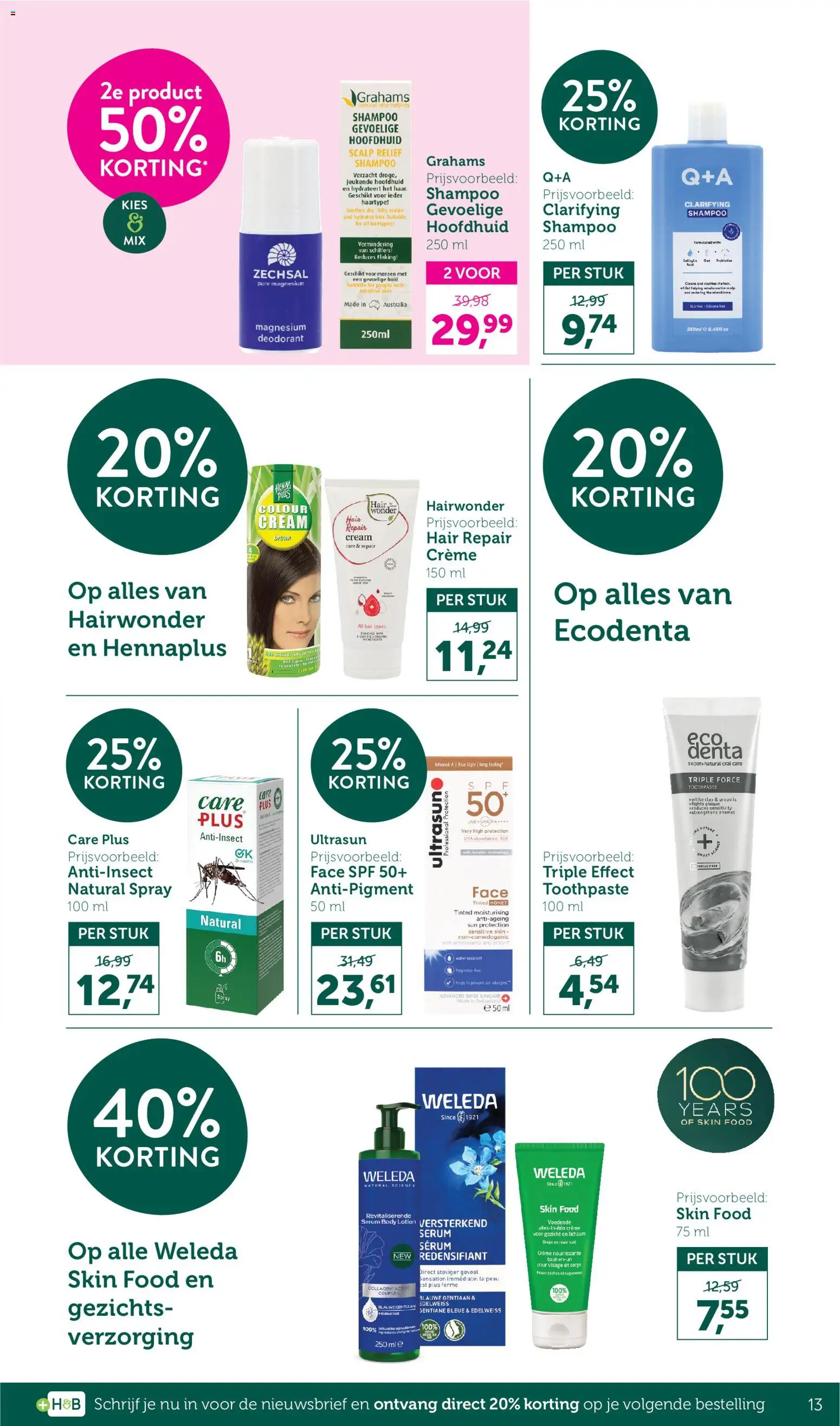 {H1} | Pagina: 13 | Producten: La, Shampoo, Crème, Deodorant