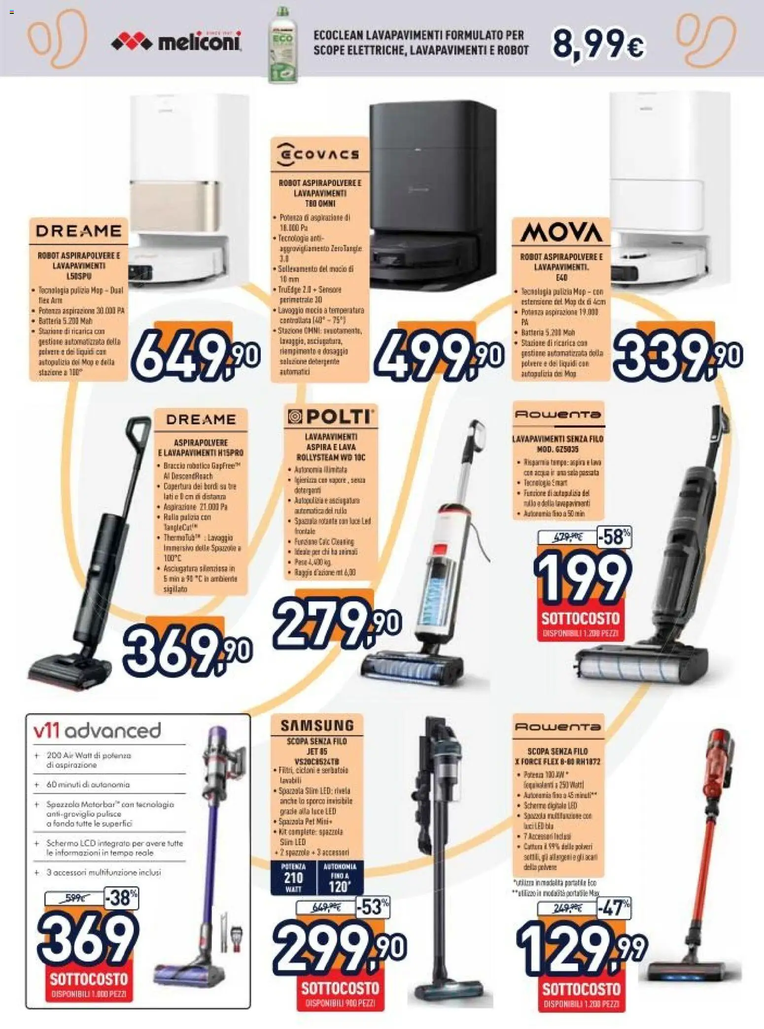 Volantino Unieuro del 22.05.2026 | Pagina: 20 | Prodotti: Spazzola, Detergente, Mocio, Batteria