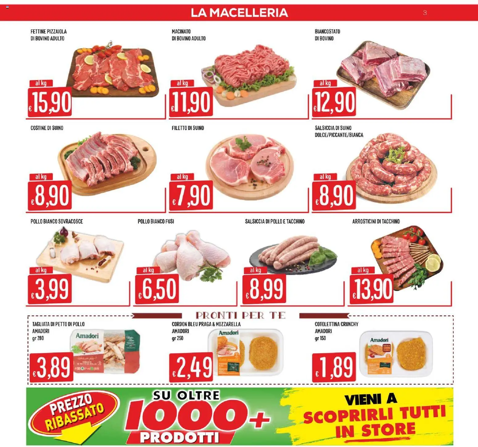 Volantino SISA del 01/10/2026 | Pagina: 3 | Prodotti: Bovino, Pollo, Filetto, Arrosticini