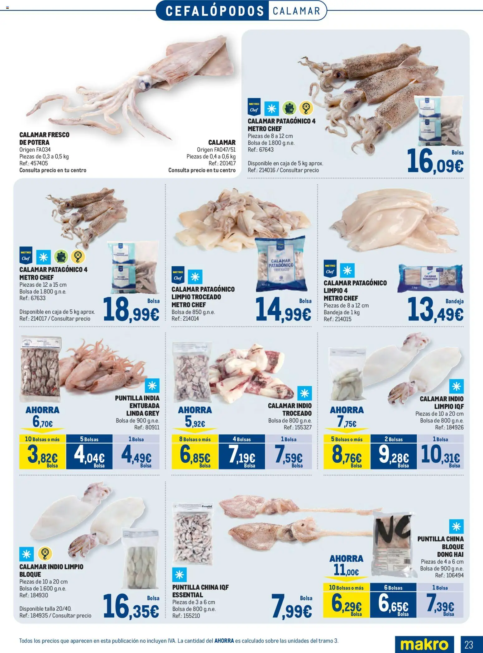 Makro Pescados │ válido desde el 06/07/2026 | Página: 23 | Productos: Bolsa, Bandeja, Caja