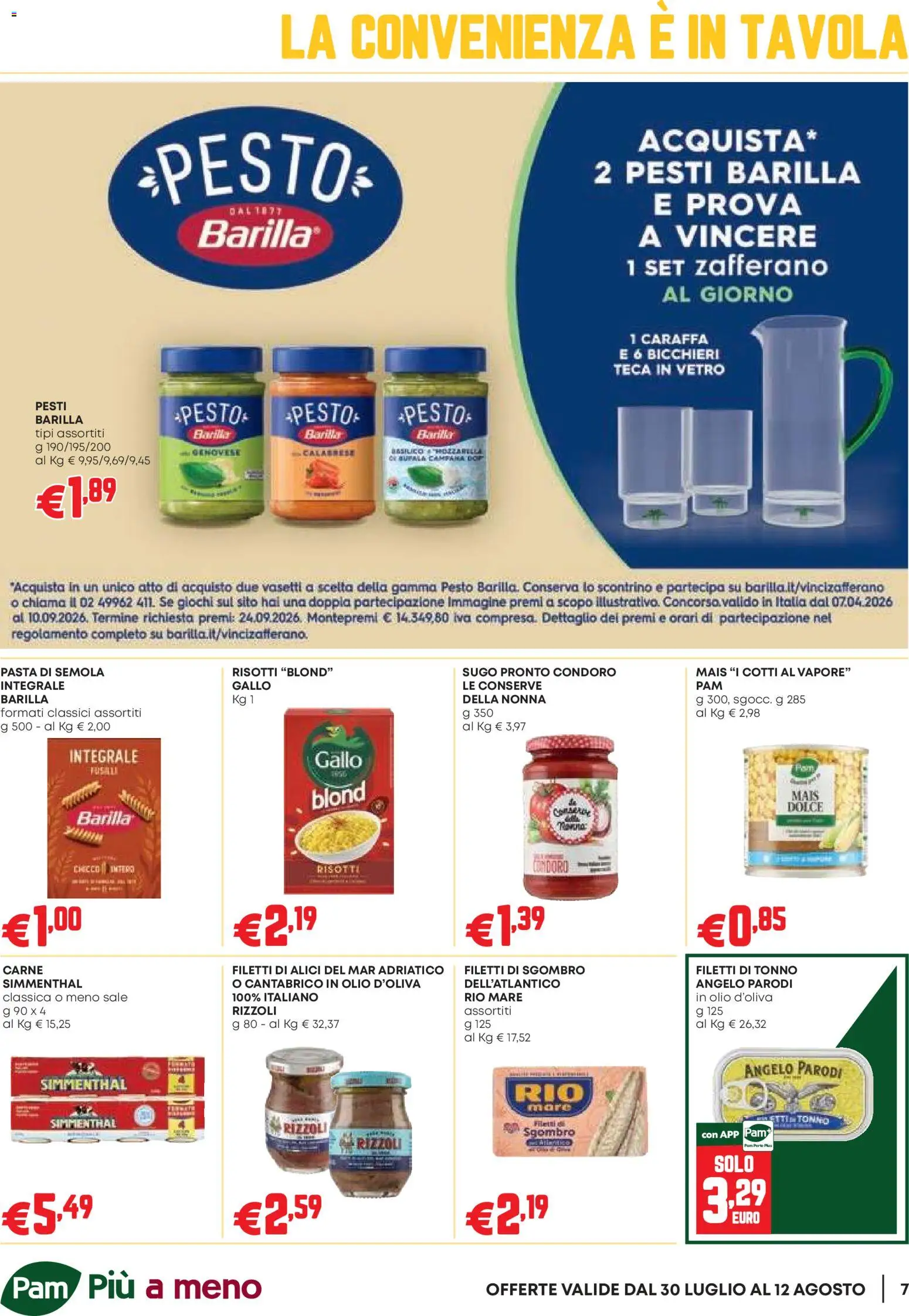 Volantino PAM del 30/07/2026 | Pagina: 7 | Prodotti: Sale, Mozzarella, Tonno, Mais