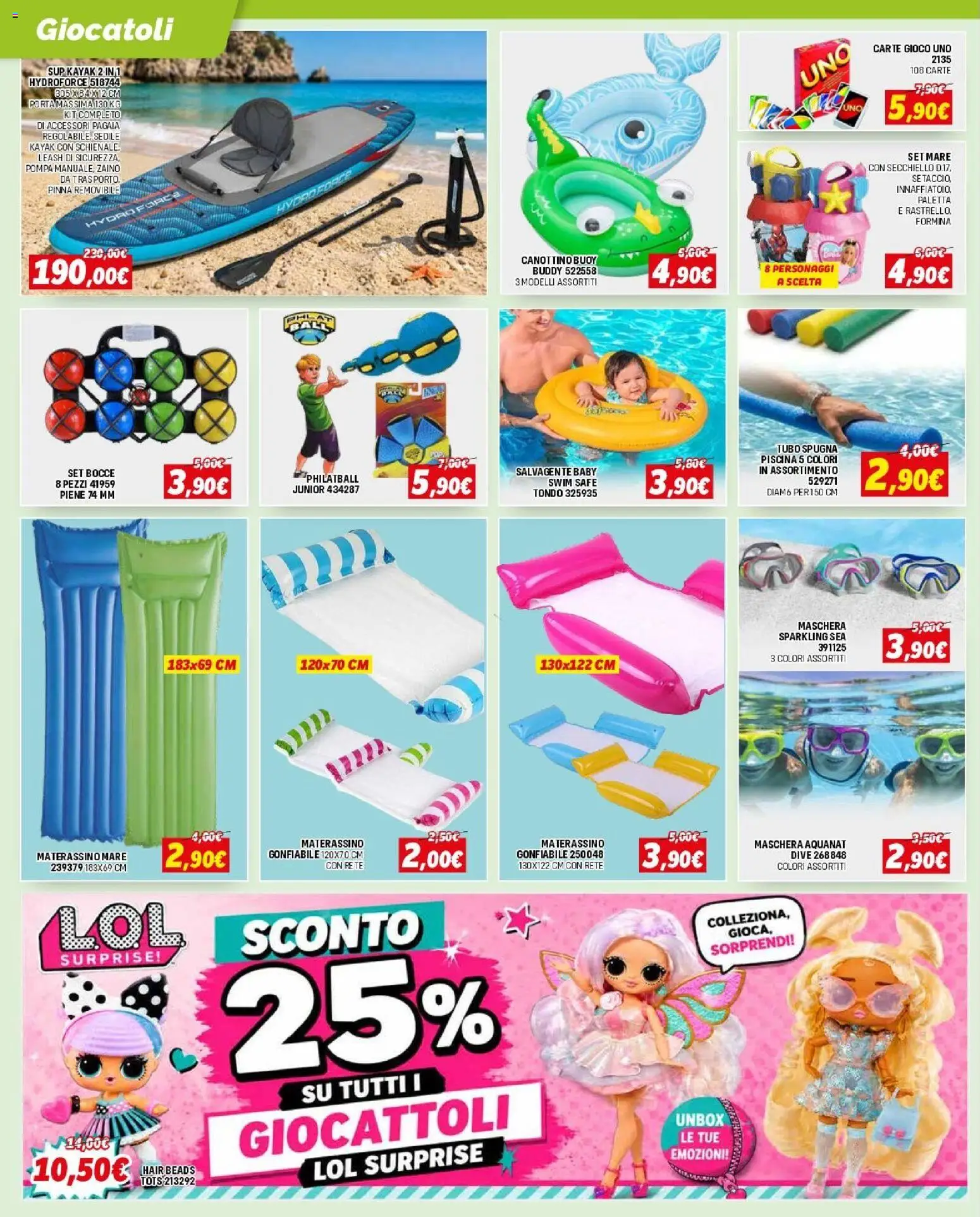 Volantino Orizzonte del 09/07/2026 | Pagina: 14 | Prodotti: Paletta, Maschera, Piscina, Gioco