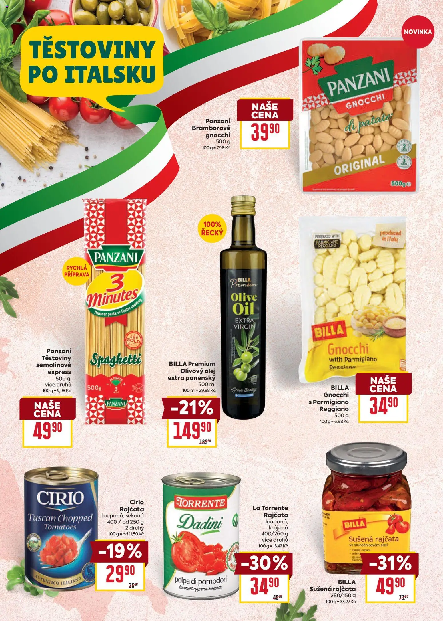 Billa - BILLA.cz - Katalog: Itálie 30. 9. 2026 - 20. 10. 2026 od 30.09.2026 | Strana: 6 | Produkty: Olej, Těstoviny, Sekaná, Parmigiano Reggiano