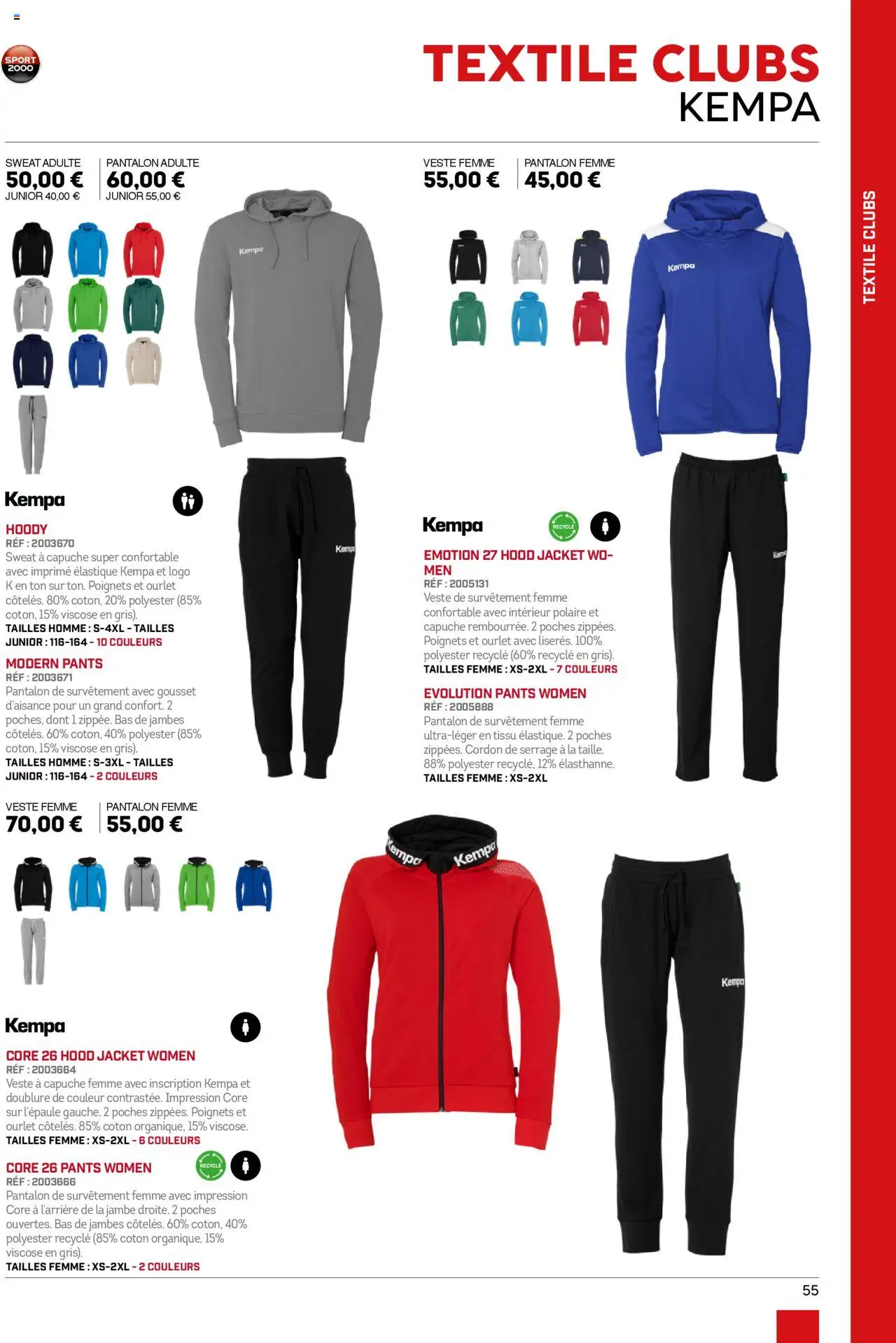 {H1} | Page: 55 | Produits: Coton, Sweat à capuche, Veste, Pantalon
