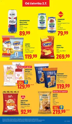 KRONENBOURG Blanc svetlo pšenično pivo, 5% Vol. 0,5 l; 1 l = 179.98 - pregled Lidl kataloga - važi od 02.07.2026 | Strana: 47