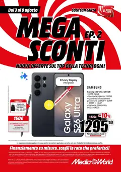 Anteprima del volantino Media World volantino valido a partire dal 03/08/2026 | Pagina: 9