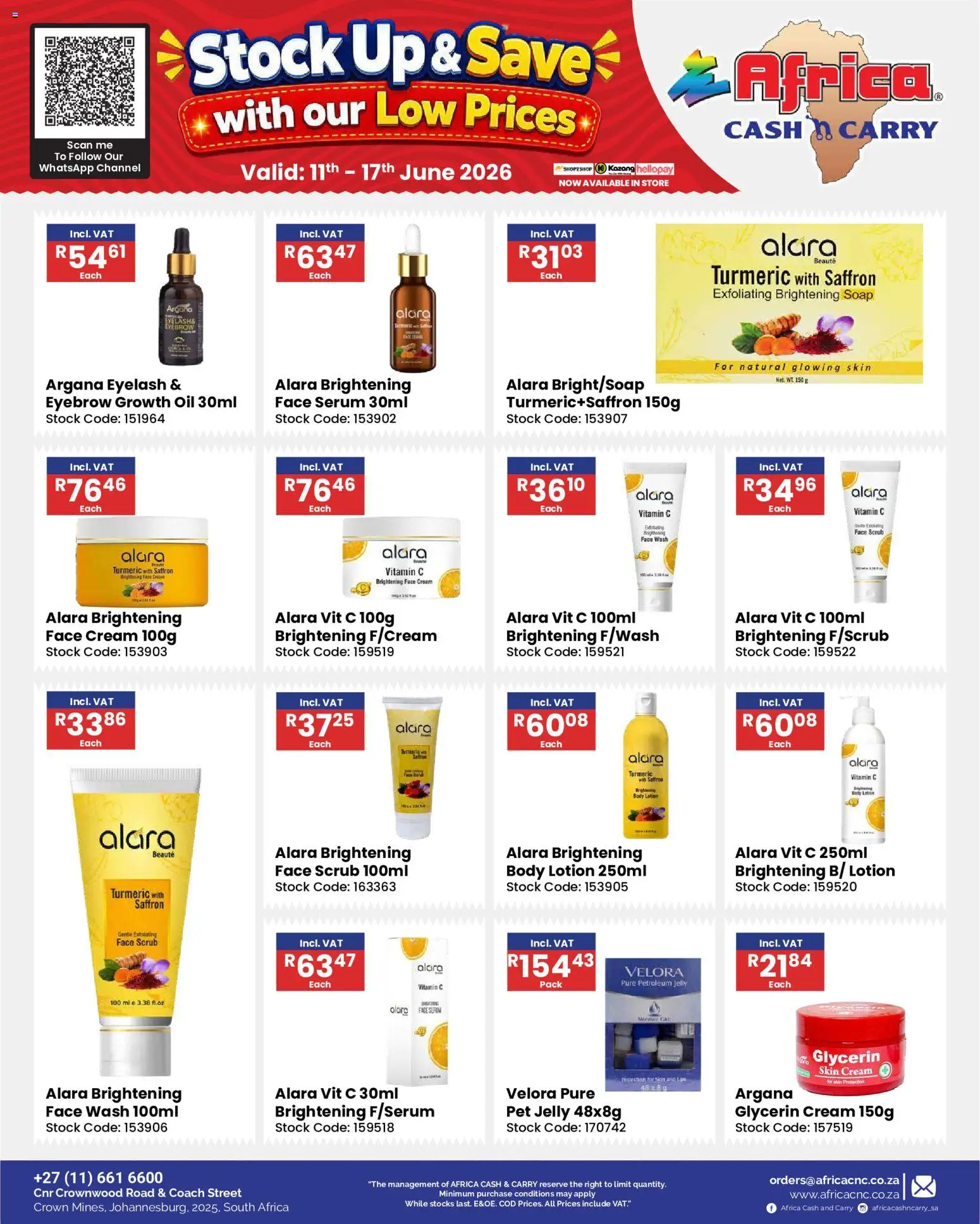 New Africa Cash & Carry catalogue – valid from 11.06.2026 | Page: 67 | Products: Oil, Cream, Stock, Petroleum jelly
