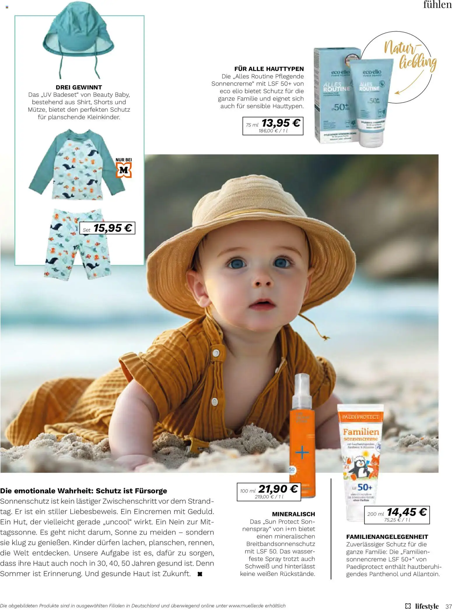 Müller Lifestyle – gültig ab 10.07.2026 | Seite: 37 | Produkte: Sonnencreme, Wasser