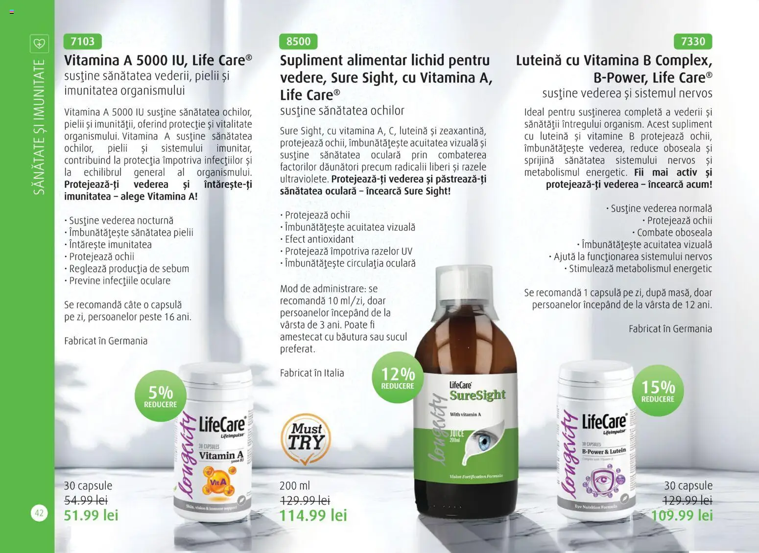 Noul catalog Life Care – valabil de la 01.04.2026 | Pagină: 44 | Produse: Pește