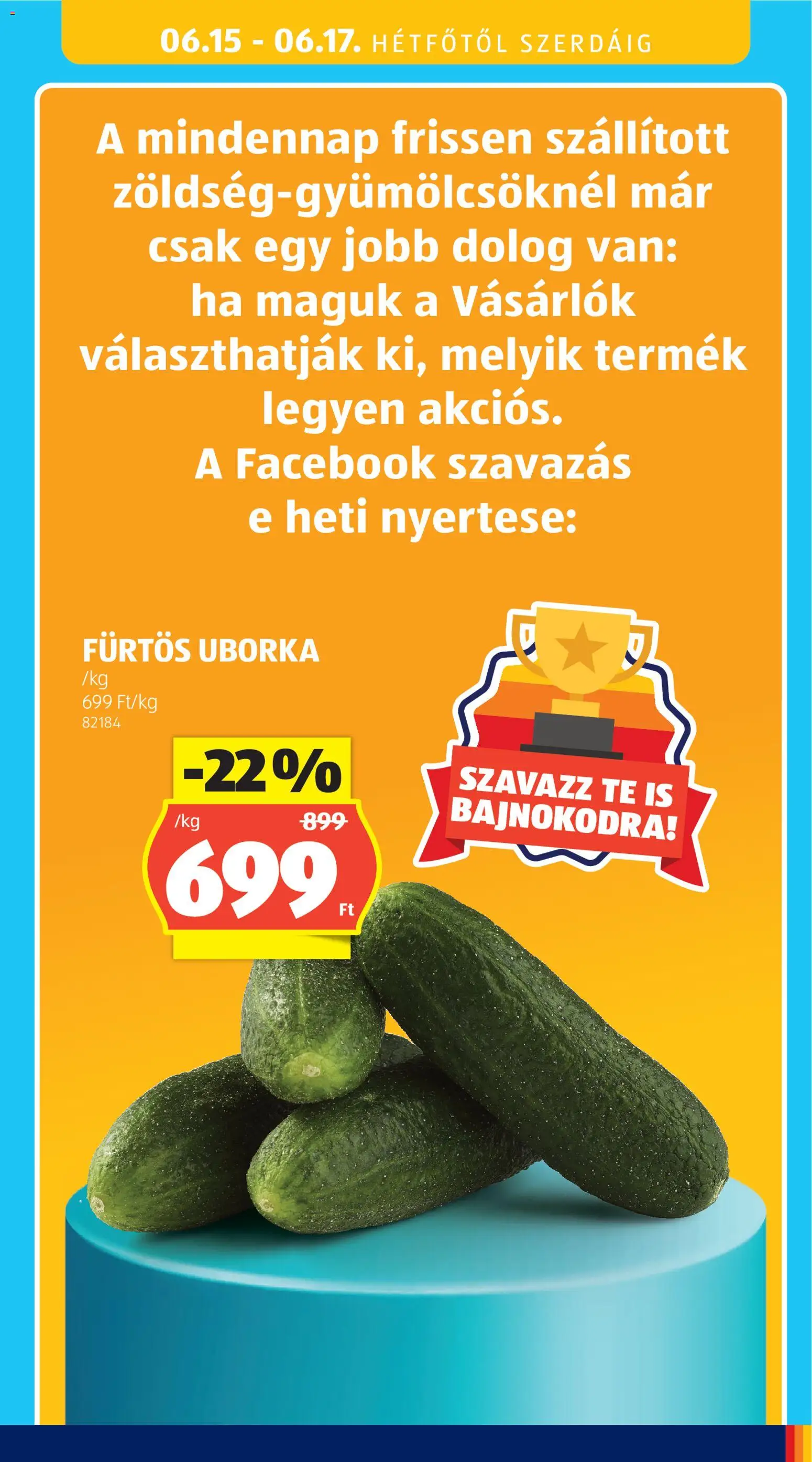 Aldi akciós ujság - amely érvényes a következő dátumtól: 11.06.2026 | Oldal: 37 | Termékek: Fürtös uborka, Uborka