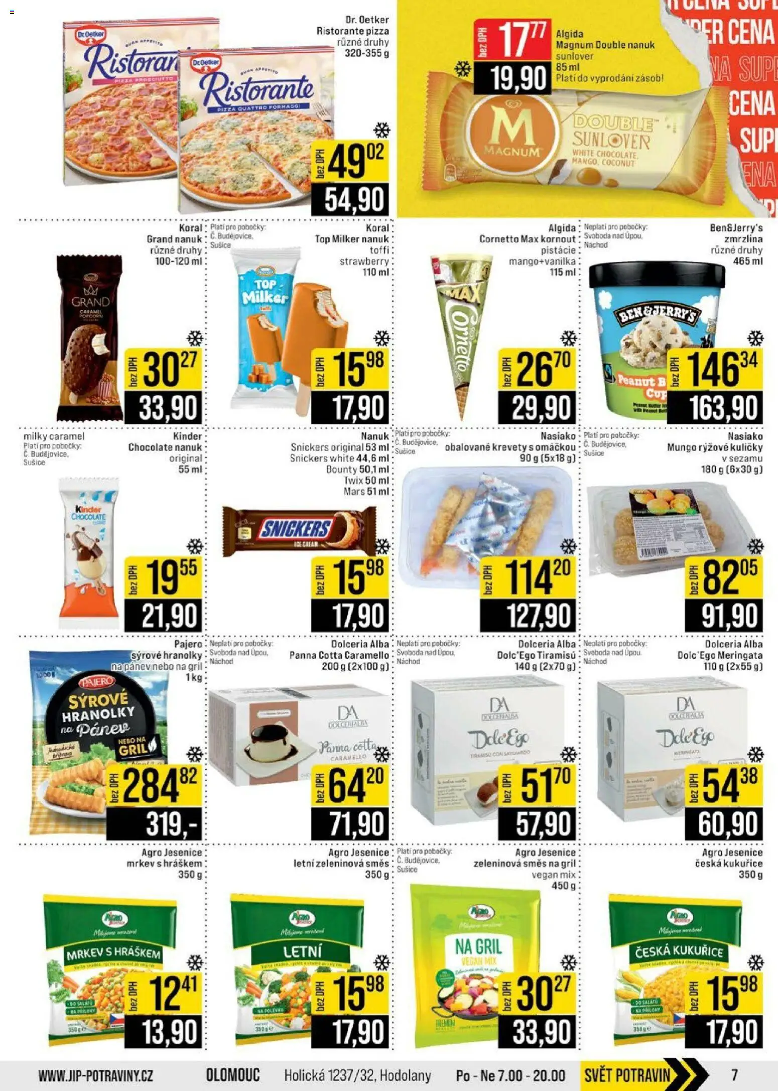 Jip leták - Cash & Carry od 10.06.2026 | Strana: 7 | Produkty: Nanuk, Tiramisu, Zmrzlina, Popcorn
