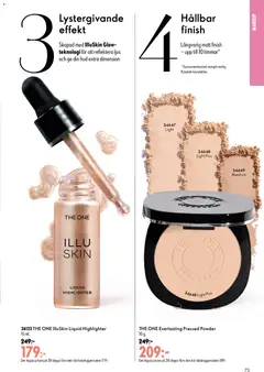 Oriflame erbjudanden - Förhandsvisning av reklamblad från butik Oriflame aktuell från 26/08/2026 | Sida: 73 | Produkter: Highlighter, Foundation, Ljus