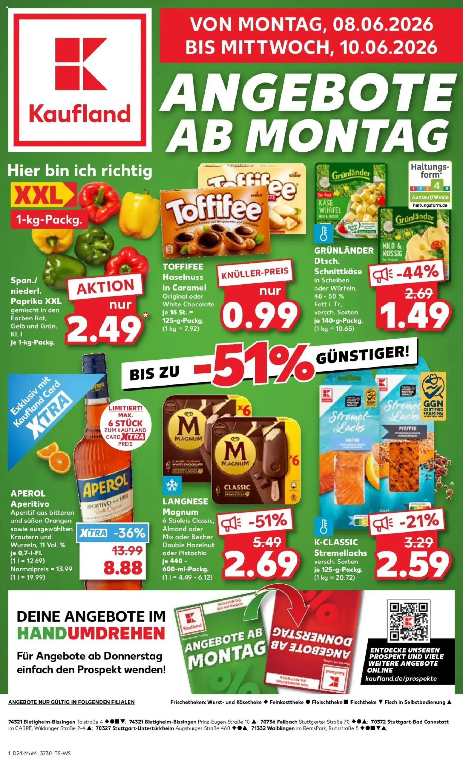 Kaufland Prospekt Bietigheim-Bissingen – gültig ab 08.06.2026 | Seite: 1 | Produkte: Fisch, Lachs, Grunlander, Pfeffer