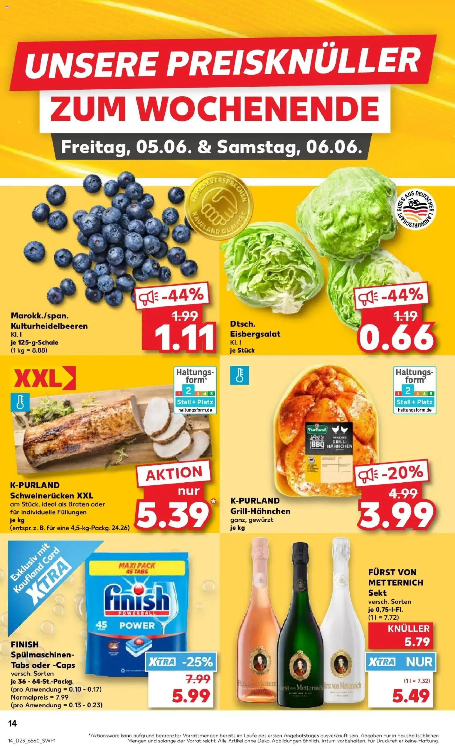 Kaufland Prospekt Alsdorf – gültig ab 04.06.2026 | Seite: 14 | Produkte: Spulmaschinen tabs, Sekt, Finish, Schweinerucken