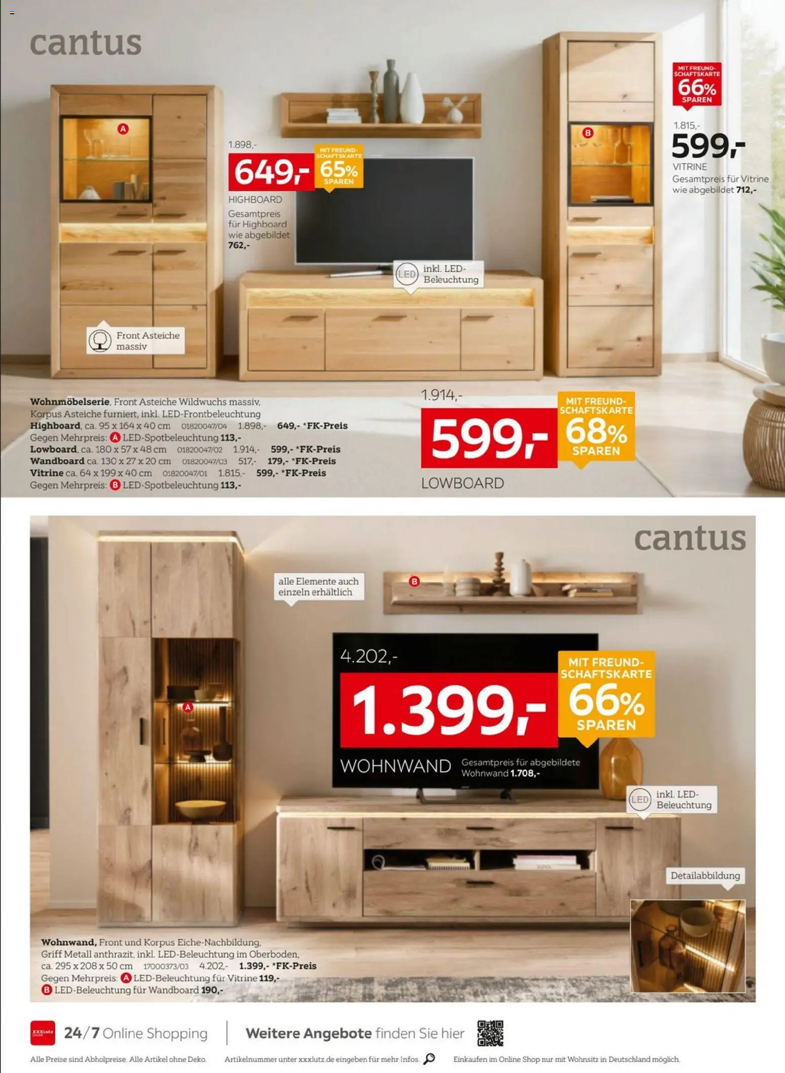 XXXLutz Marken zum Bestpreis – gültig ab 24.10.2026 | Seite: 19 | Produkte: Wohnwand, Lowboard, HIghboard, Vitrine