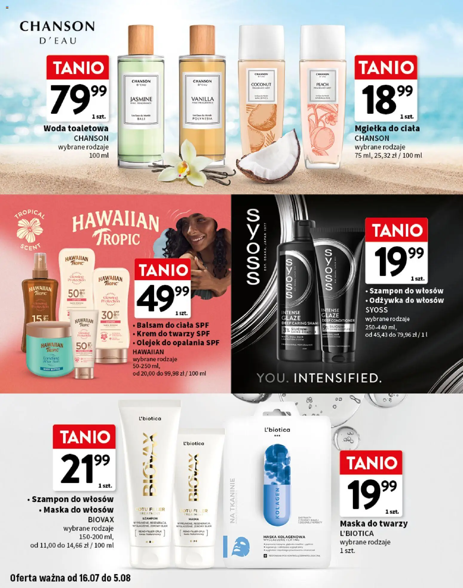 Intermarche gazetka - Szkolna wyprawka w super cenach od 16.07.2026 | Strona: 16 | Produkty: Odżywka, Maska do włosów, Woda, Krem do twarzy