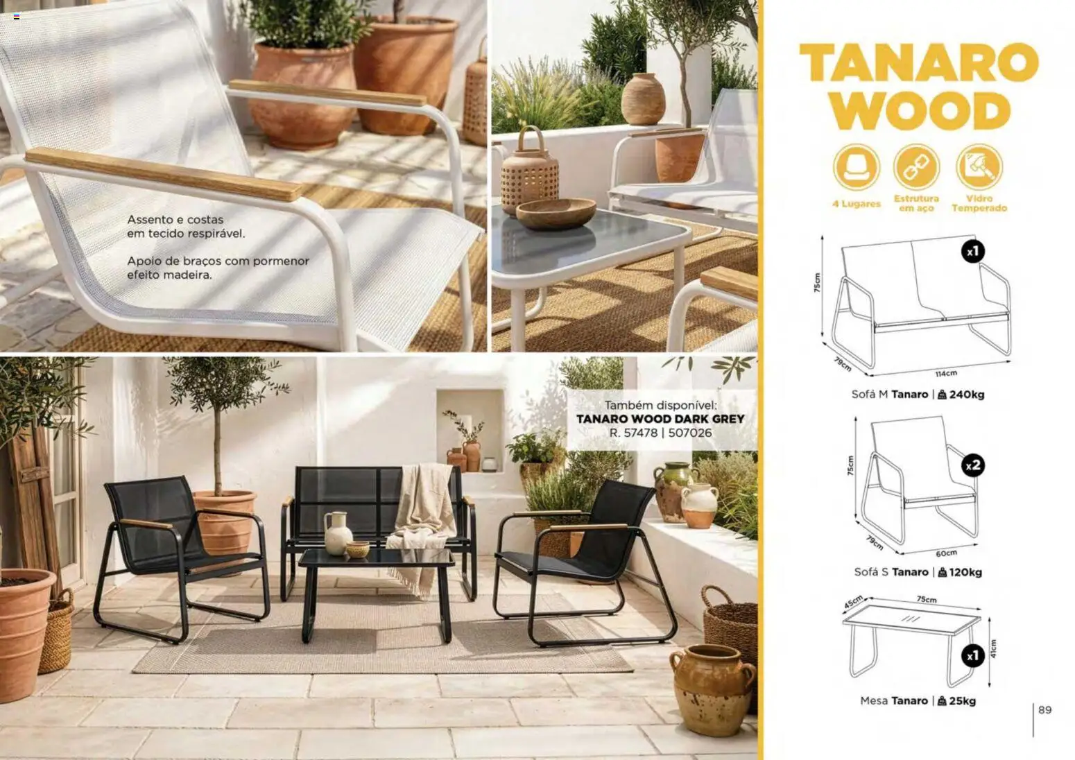 Espaço Casa folheto Ar Livre 2026 │ válido de 07.03.2026 | Página: 89 | Produtos: Sofá, Mesa