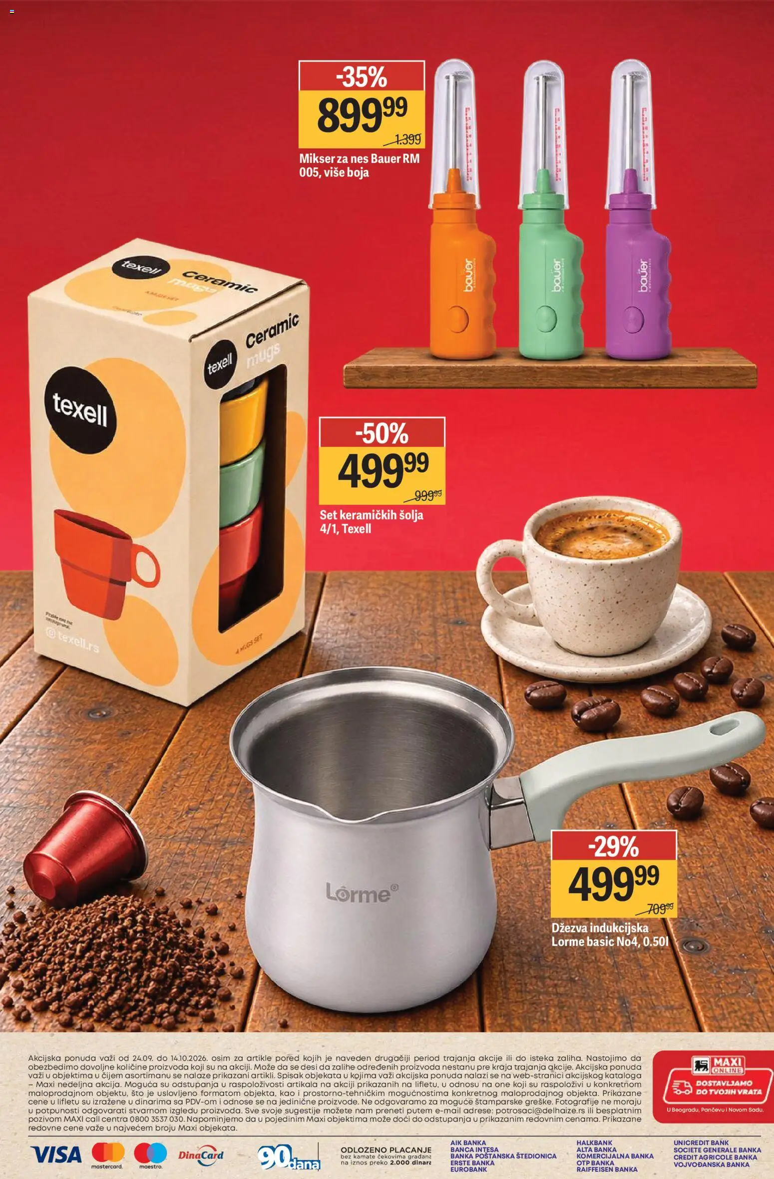 Mega Maxi katalog - važi od 24.09.2026 | Strana: 18 | Proizvode: Sto, Vrata, Džezva, Šolja