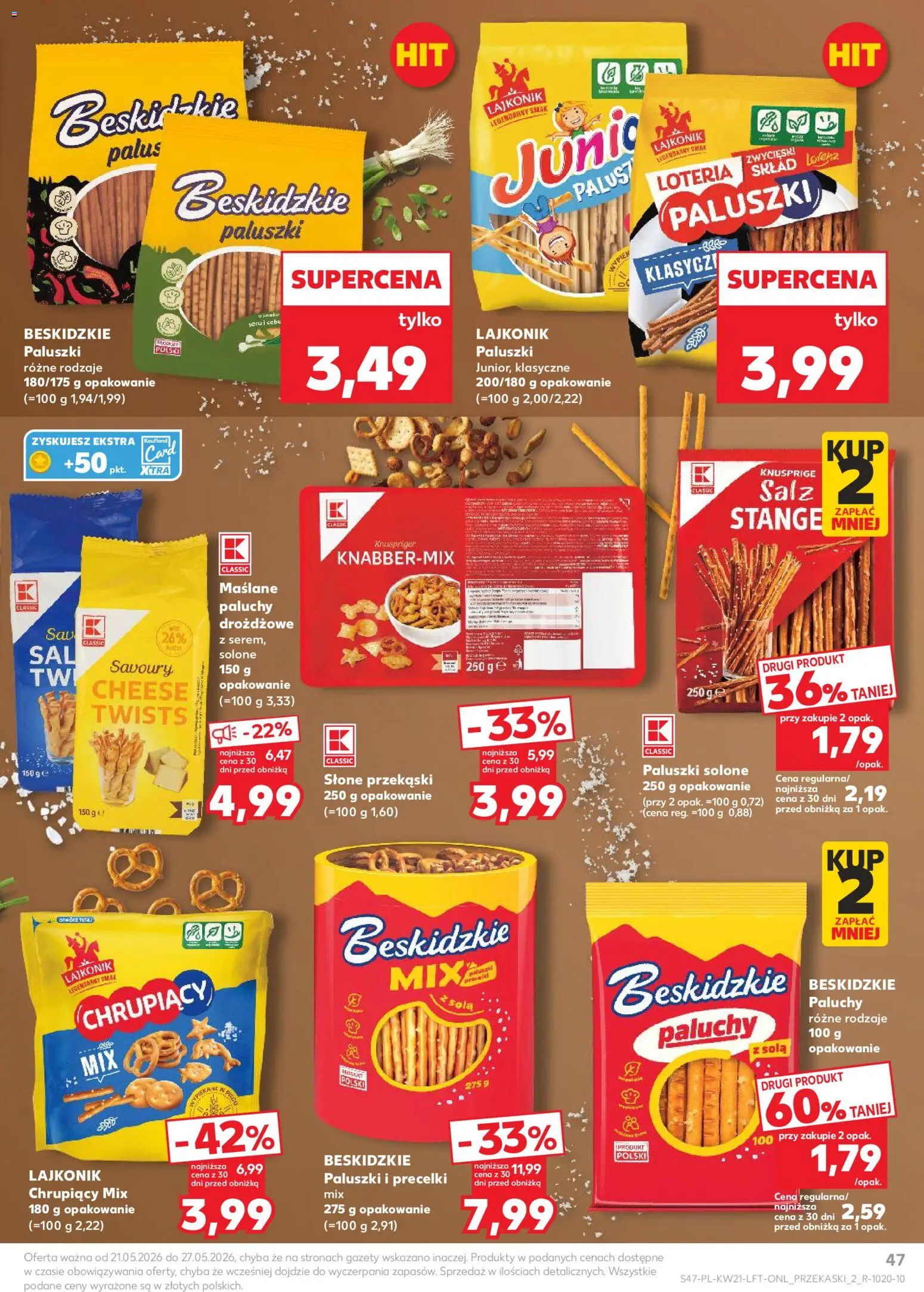 Kaufland gazetka od 21.05.2026 | Strona: 47 | Produkty: Paluszki