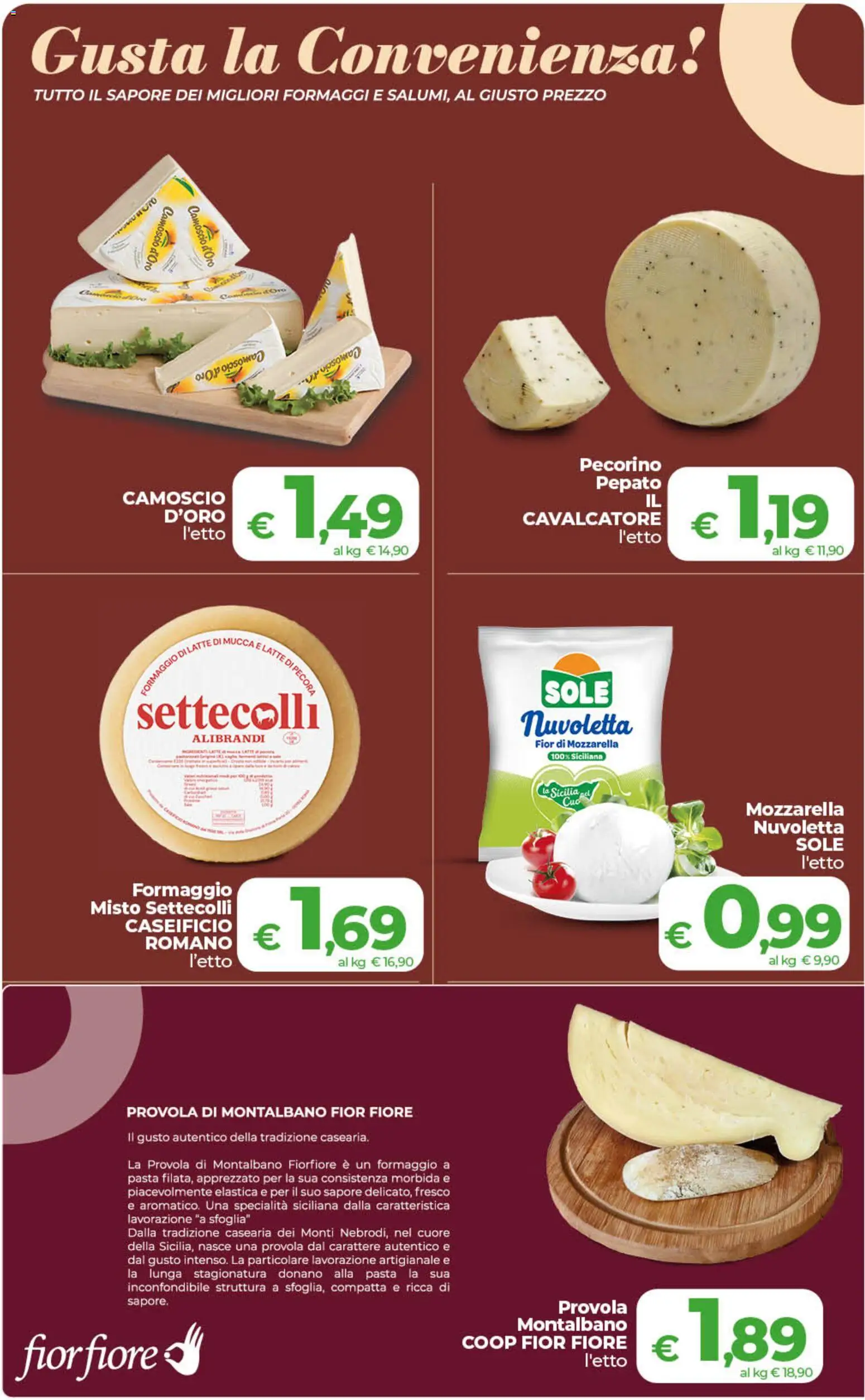 Volantino COOP del 01/09/2026 | Pagina: 9 | Prodotti: Formaggio, Pasta, Provola, Pecorino