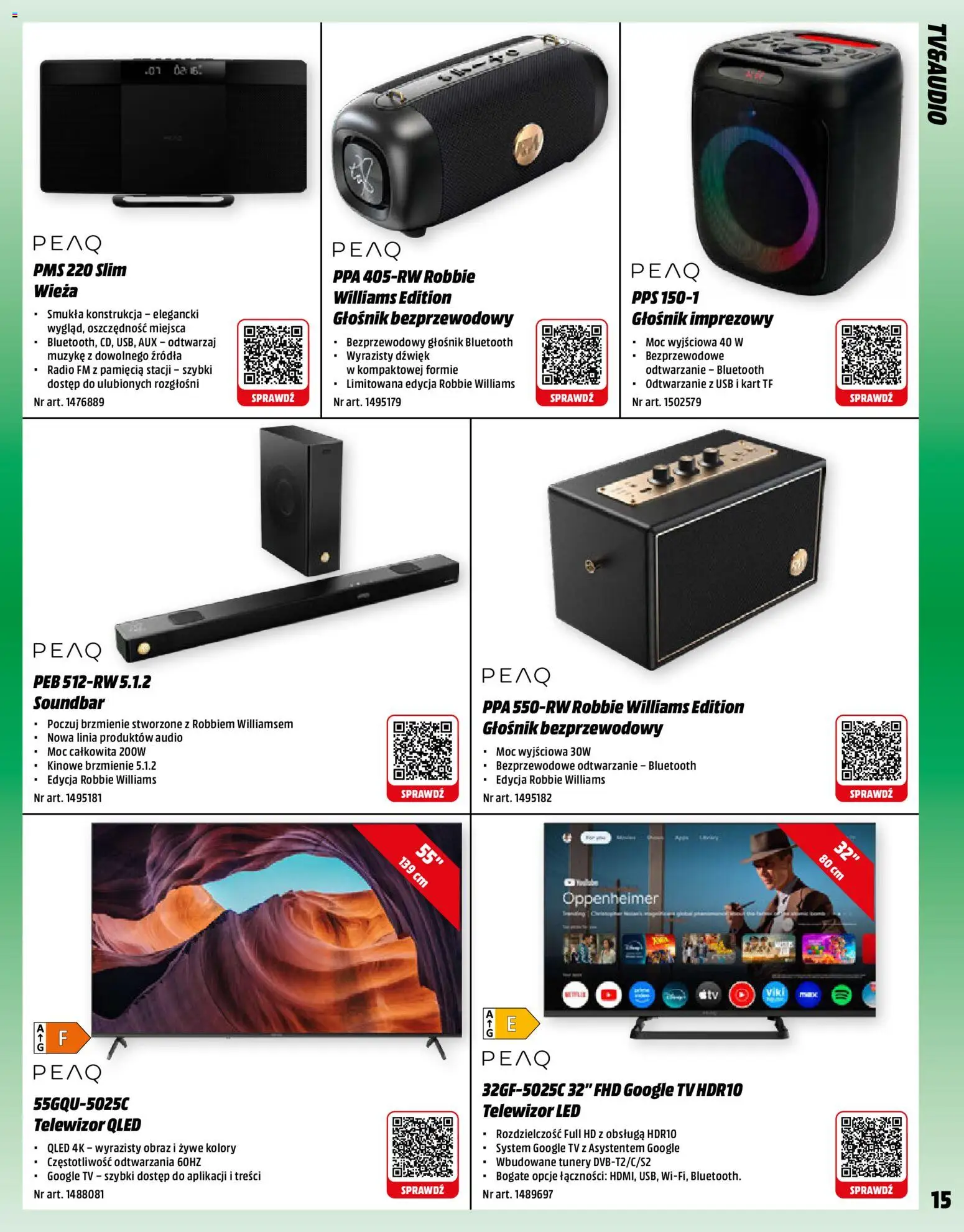 Media Markt promocje od 11.05.2026 | Strona: 15 | Produkty: Głośnik bezprzewodowy, Telewizor, Radio, Głośnik