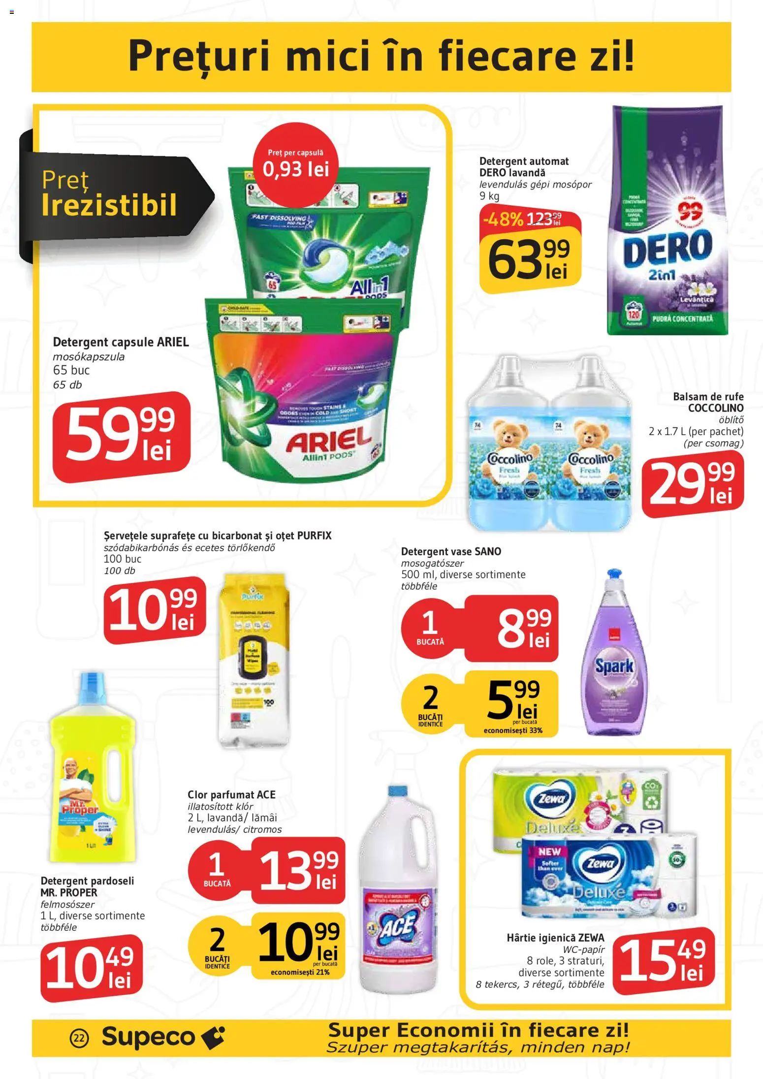 Noul catalog Supeco – valabil de la 22.10.2026 | Pagină: 22 | Produse: Lamai, Mici, Balsam de rufe, Deluxe