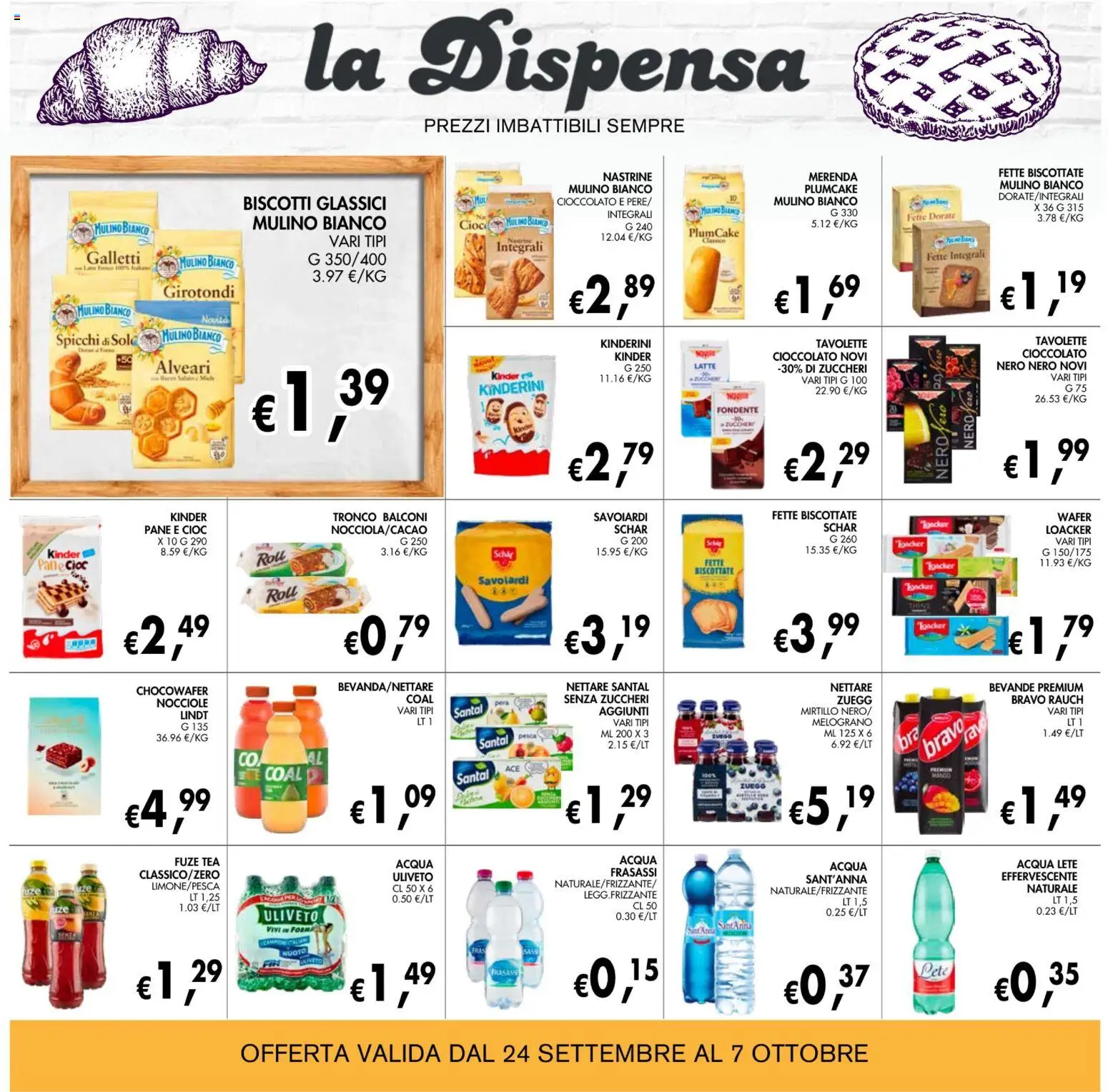 Volantino Coal del 24/09/2026 | Pagina: 20 | Prodotti: Acqua Lete, Cioccolato, Latte, Nocciole