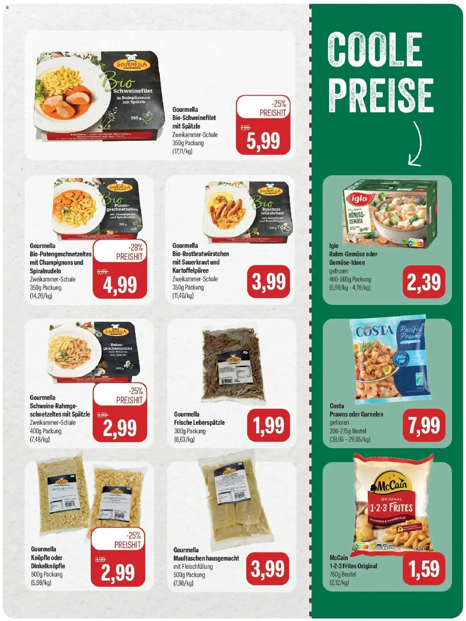 Feneberg Aktuelle Angebote (ab 25.10.2026) zum Blättern | Seite: 15 | Produkte: Tisch, Garnelen, Champignons, Gemüse