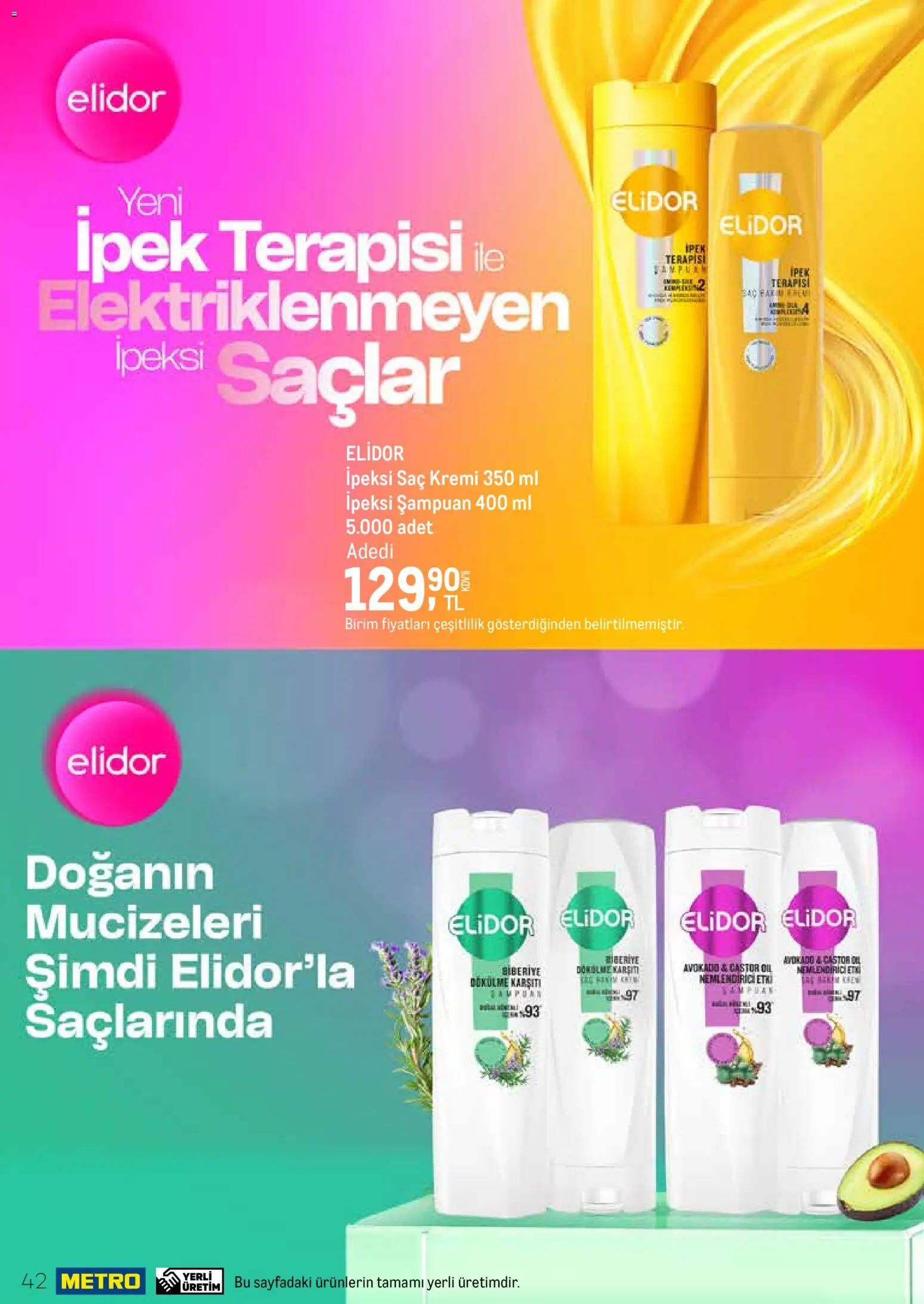 Metro - Temizlik | Kişisel bakım - 01.03.2026 tarihinden itibaren geçerlidir | Sayfa: 42 | Ürünler: Şampuan, Saç Kremi, Avokado