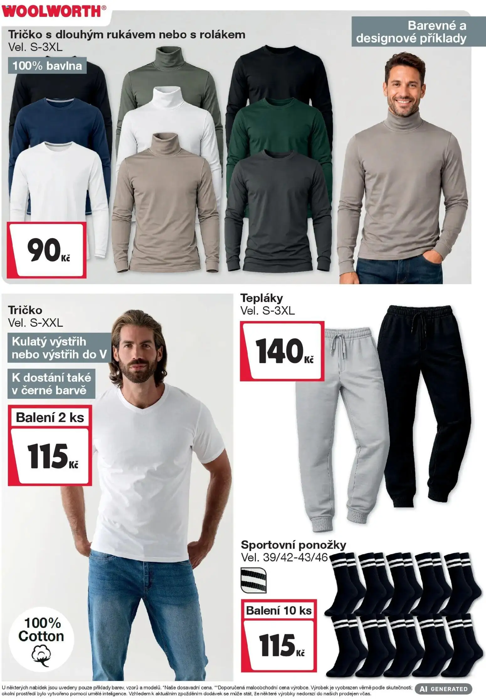 Woolworth leták - Trebic od 11.09.2026 - akční nabídka | Strana: 8 | Produkty: Tričko, Ponožky, Tepláky